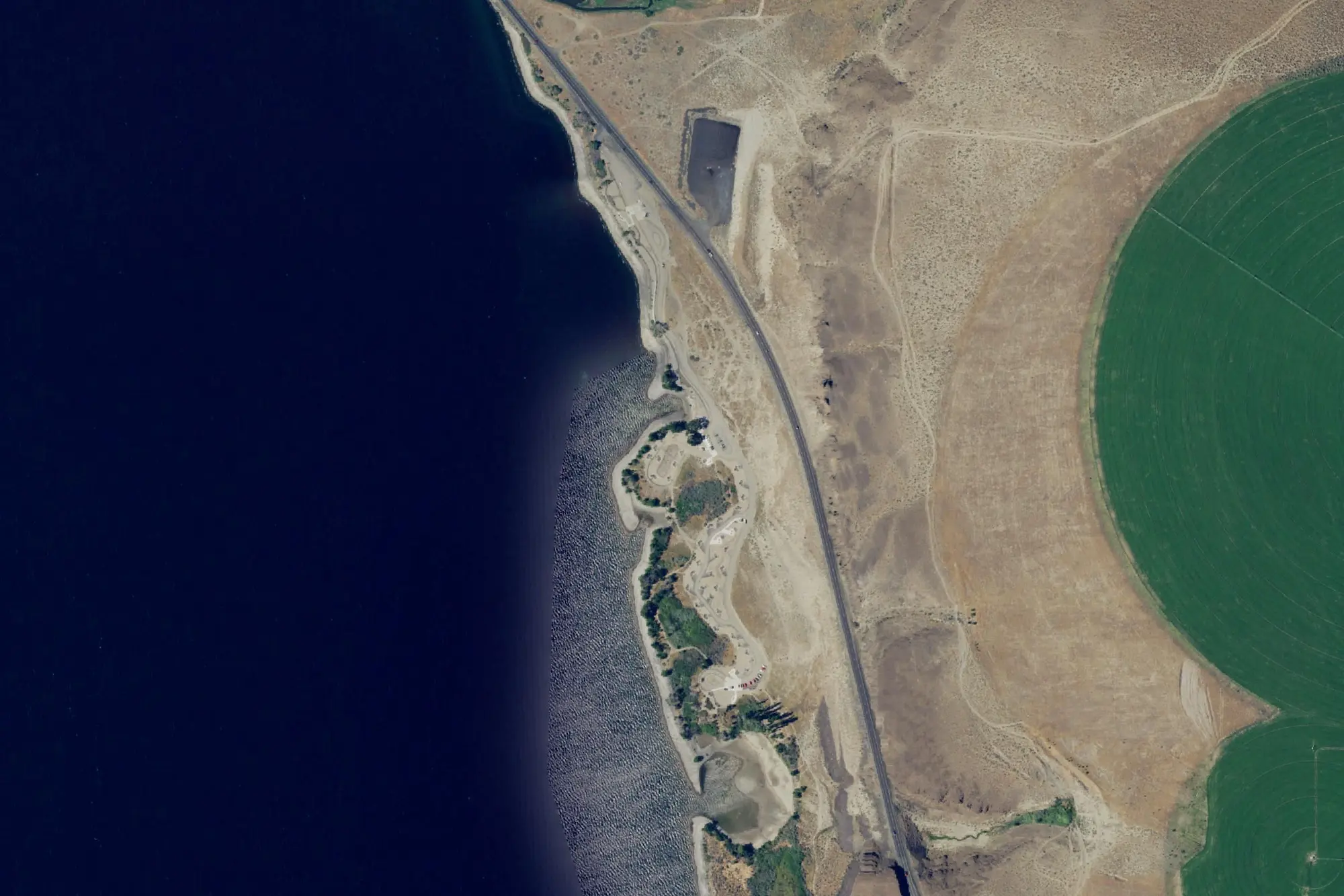 Aerial view of Sand Hollow Recreation Area