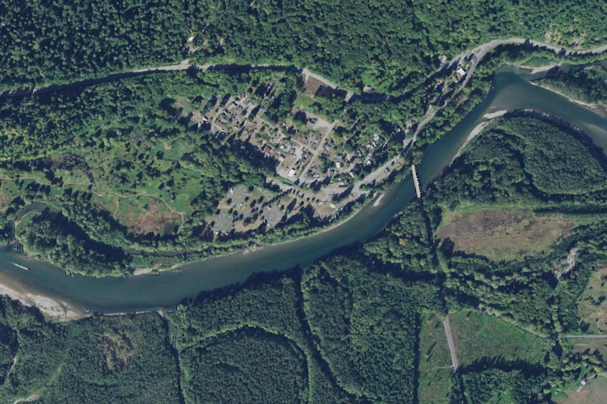 Aerial view of Howard Miller Steelhead Park