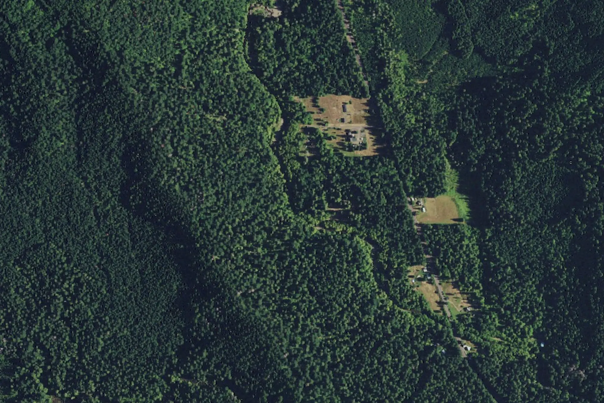 Aerial view of Big Cedars County Park