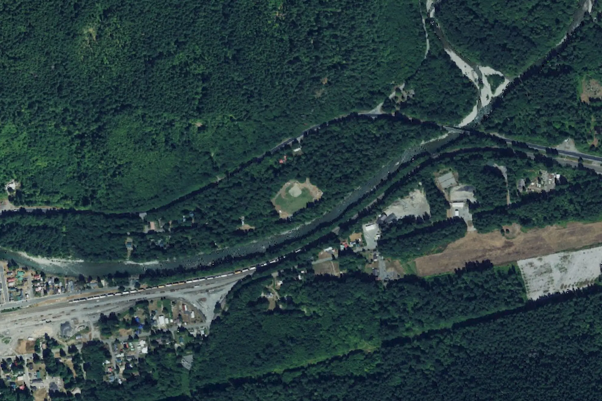 Aerial view of Skykomish Park