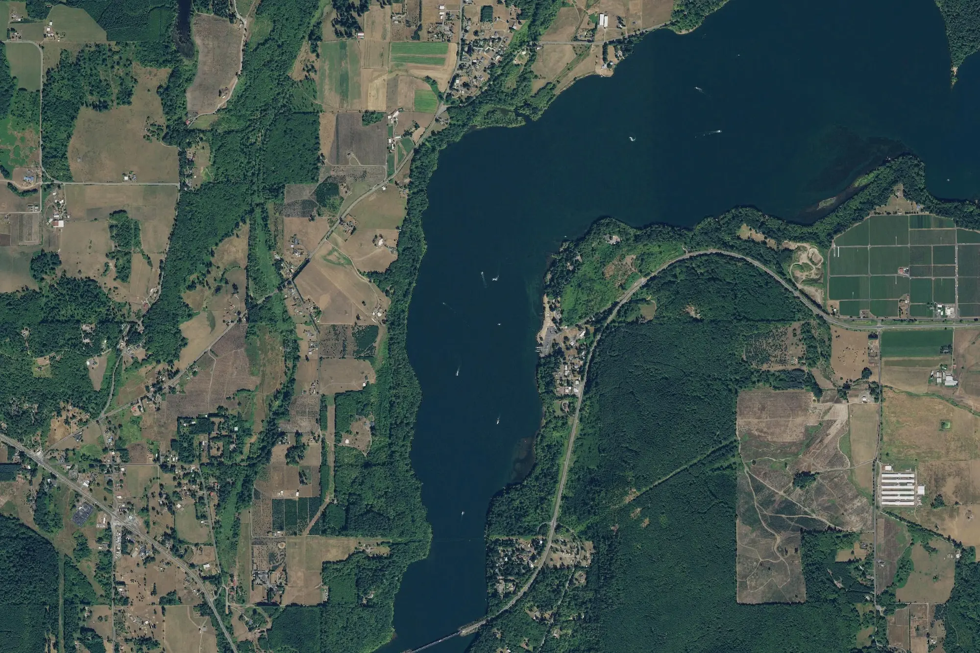 Aerial view of Mayfield County Park