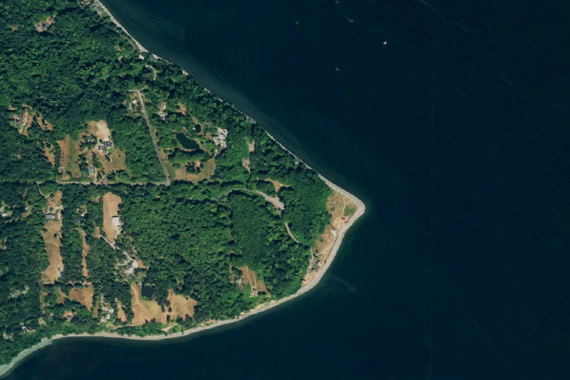 Aerial view of Point Robinson Park