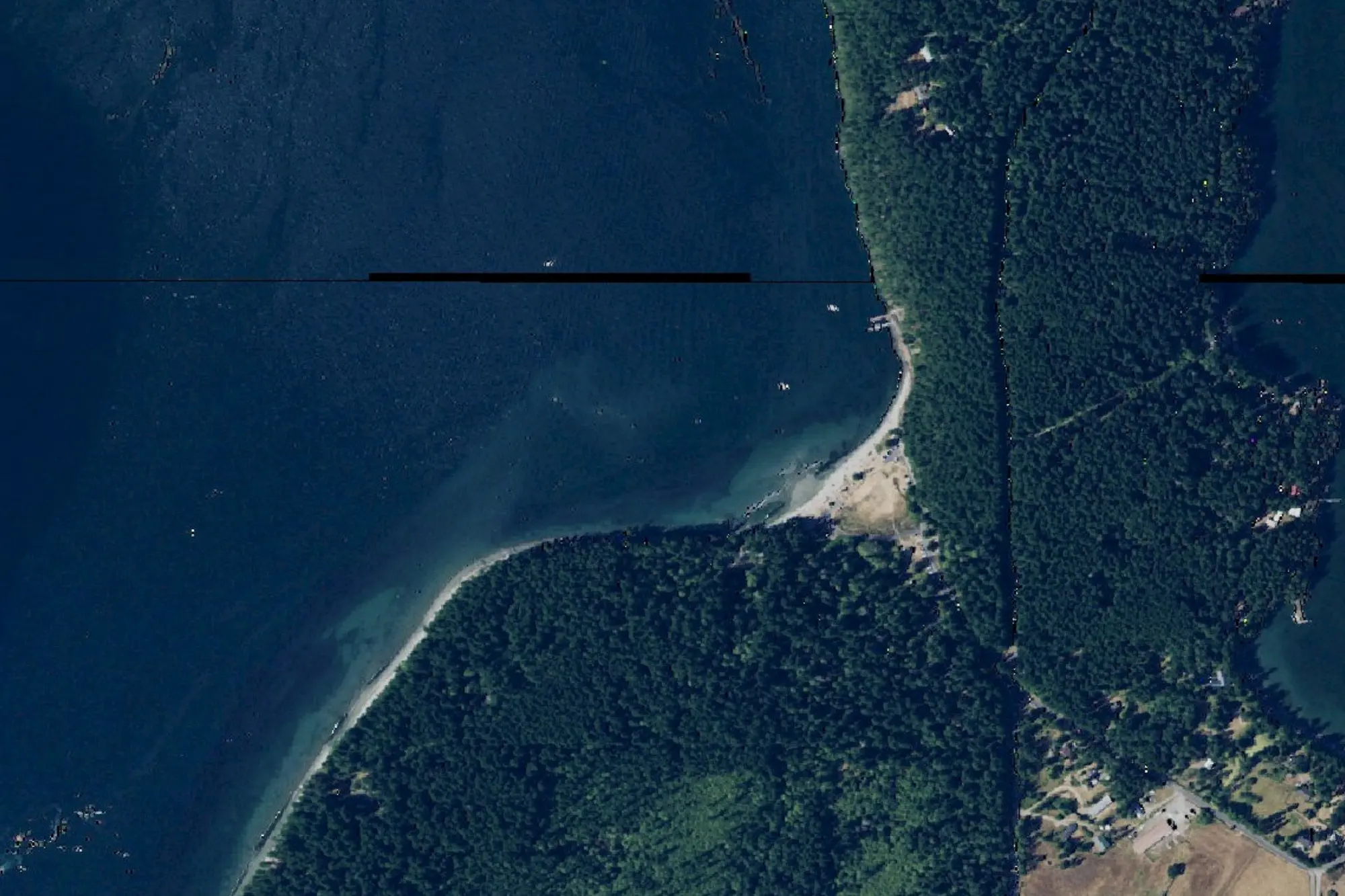 Aerial view of Odlin County Park