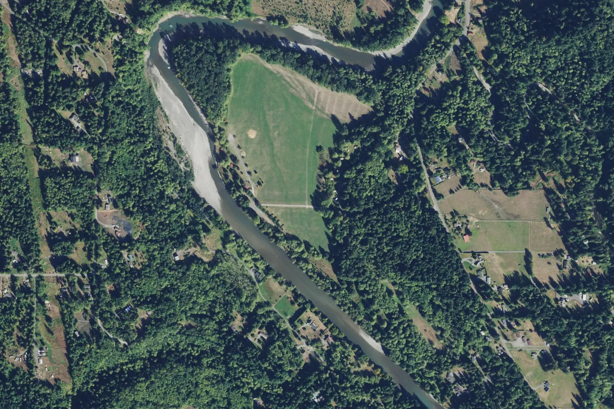 Aerial view of East Arlington Regional Park