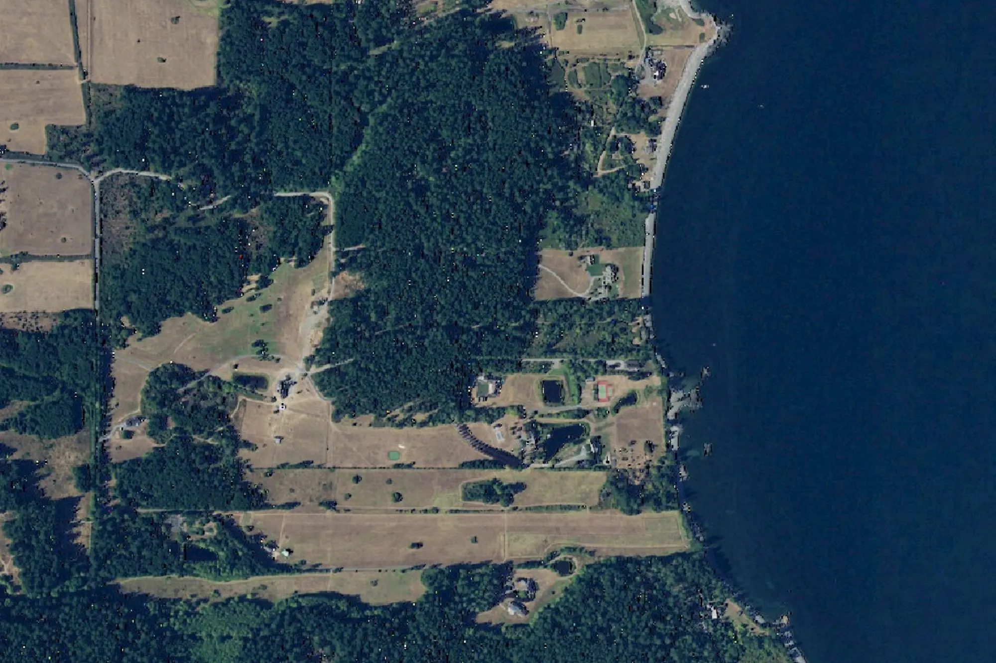 Aerial view of Griffin Bay State Park