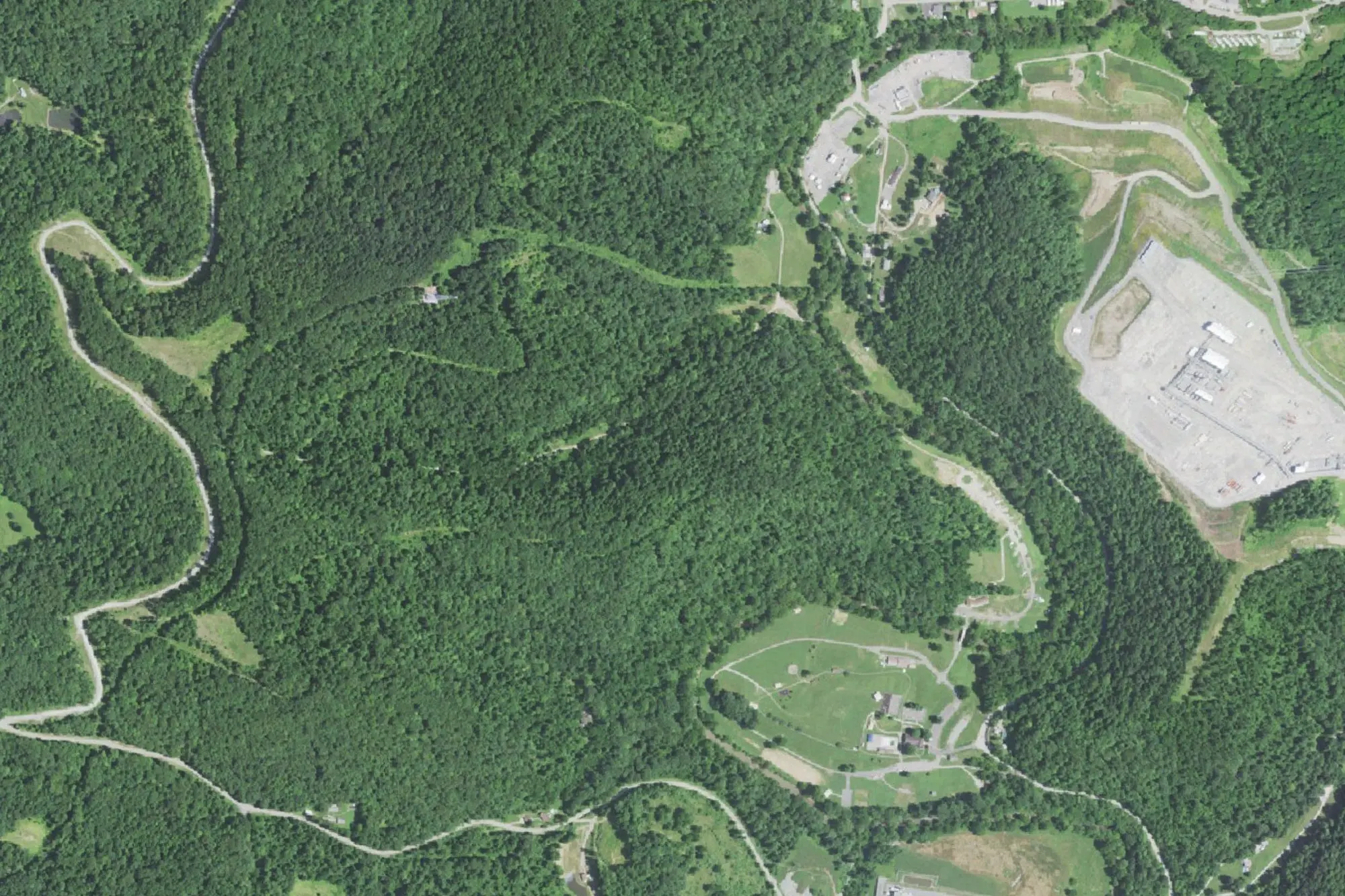 Aerial view of Doddridge County Park