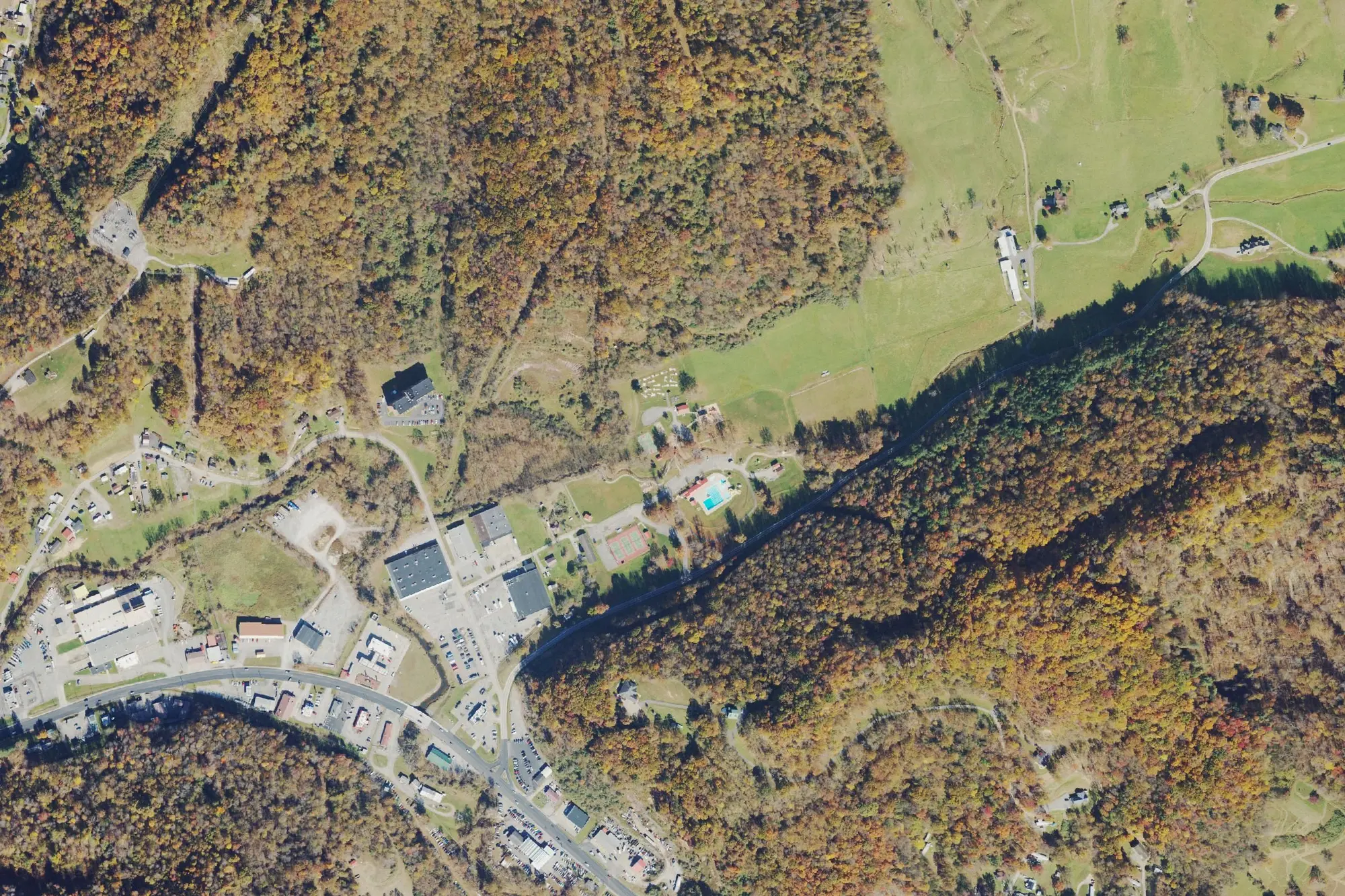 Aerial view of Lewis County Park
