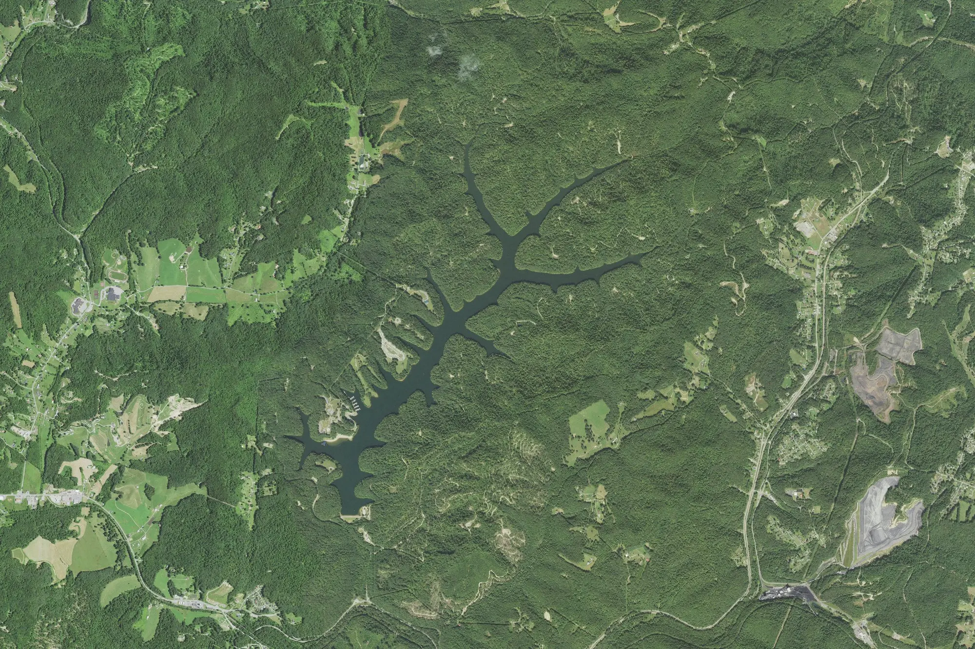 Aerial view of Lake Stephens Recreation Area