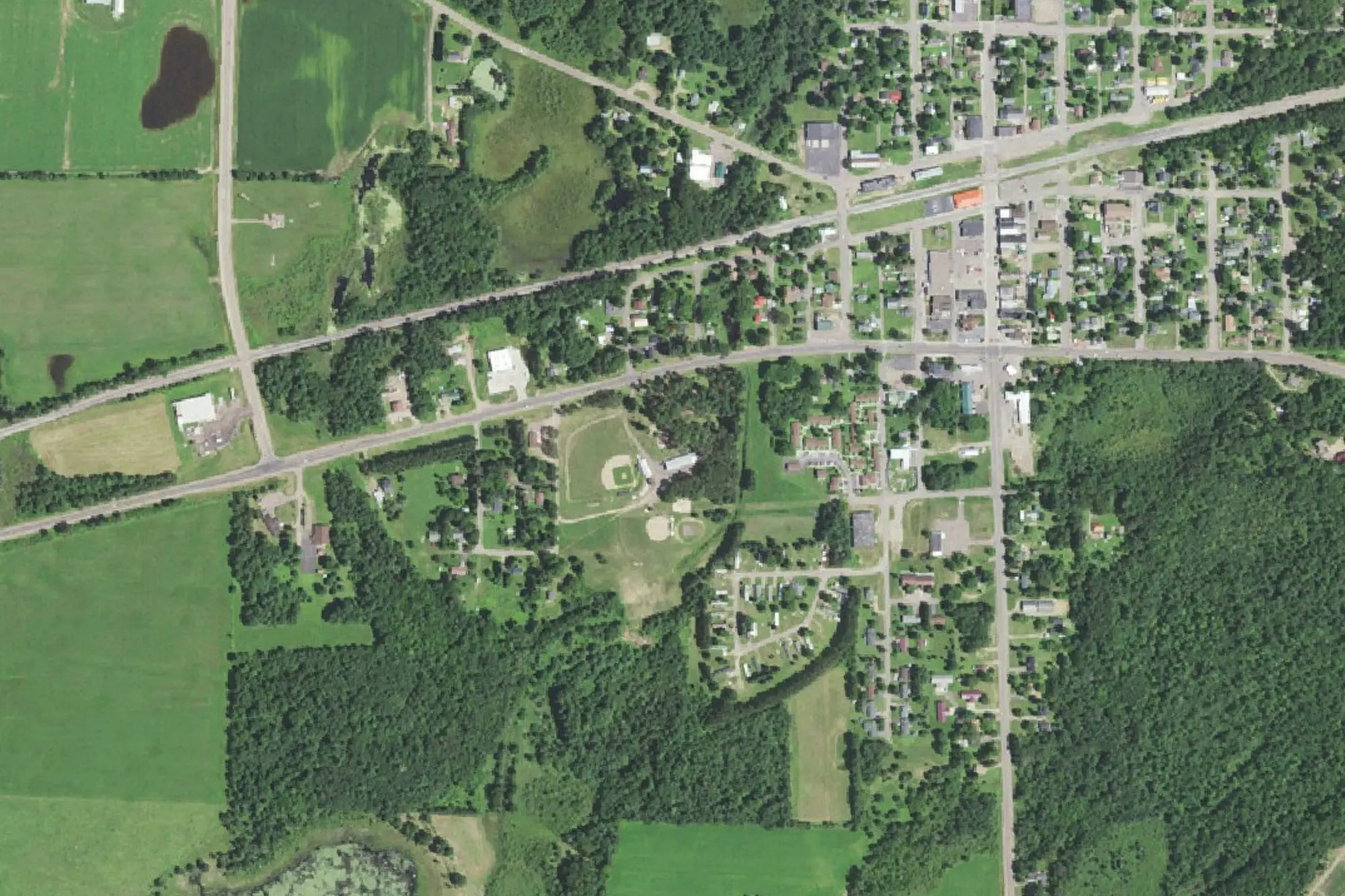 Aerial view of Bruce Village Park