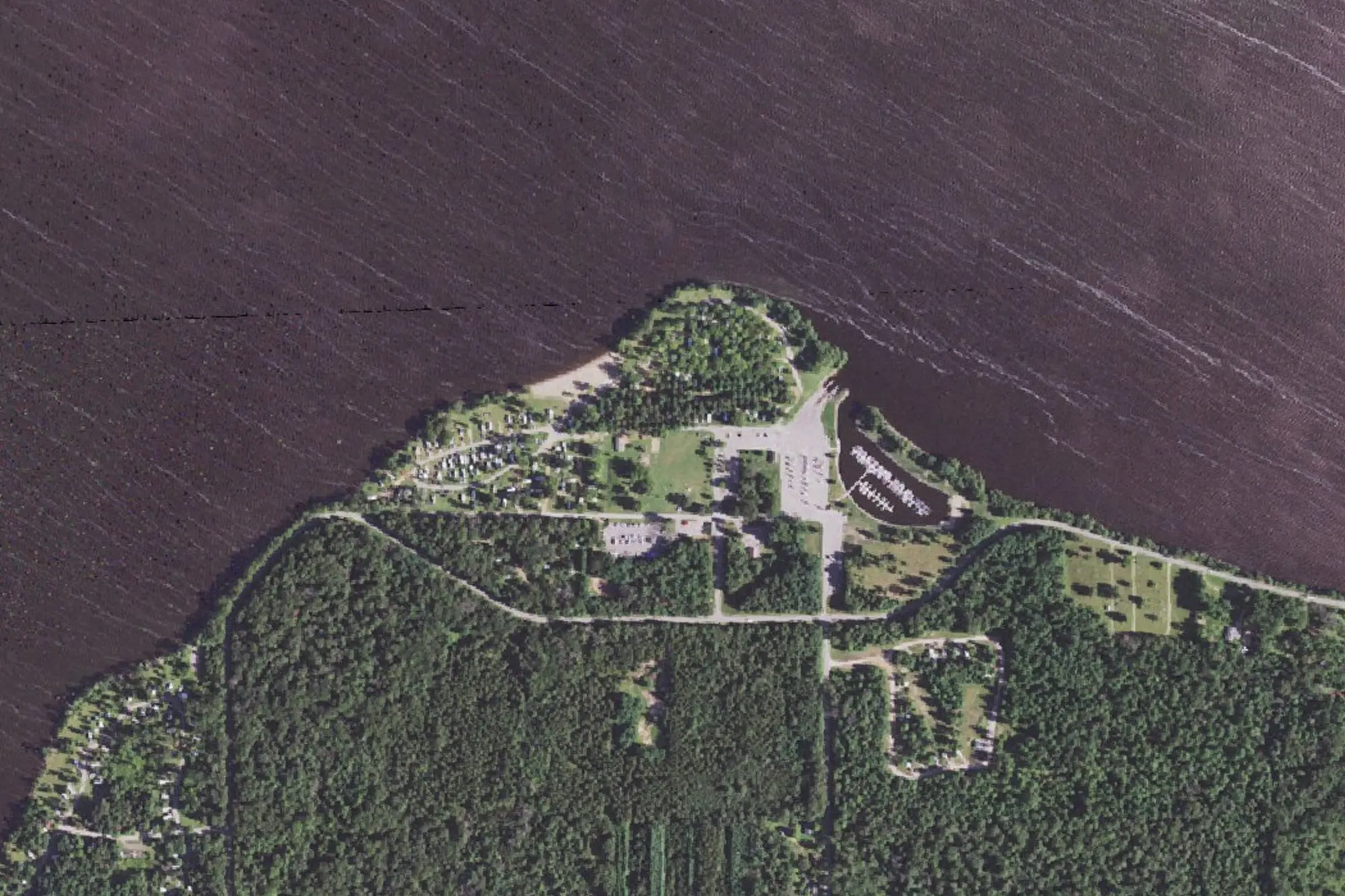 Aerial view of Petenwell County Park