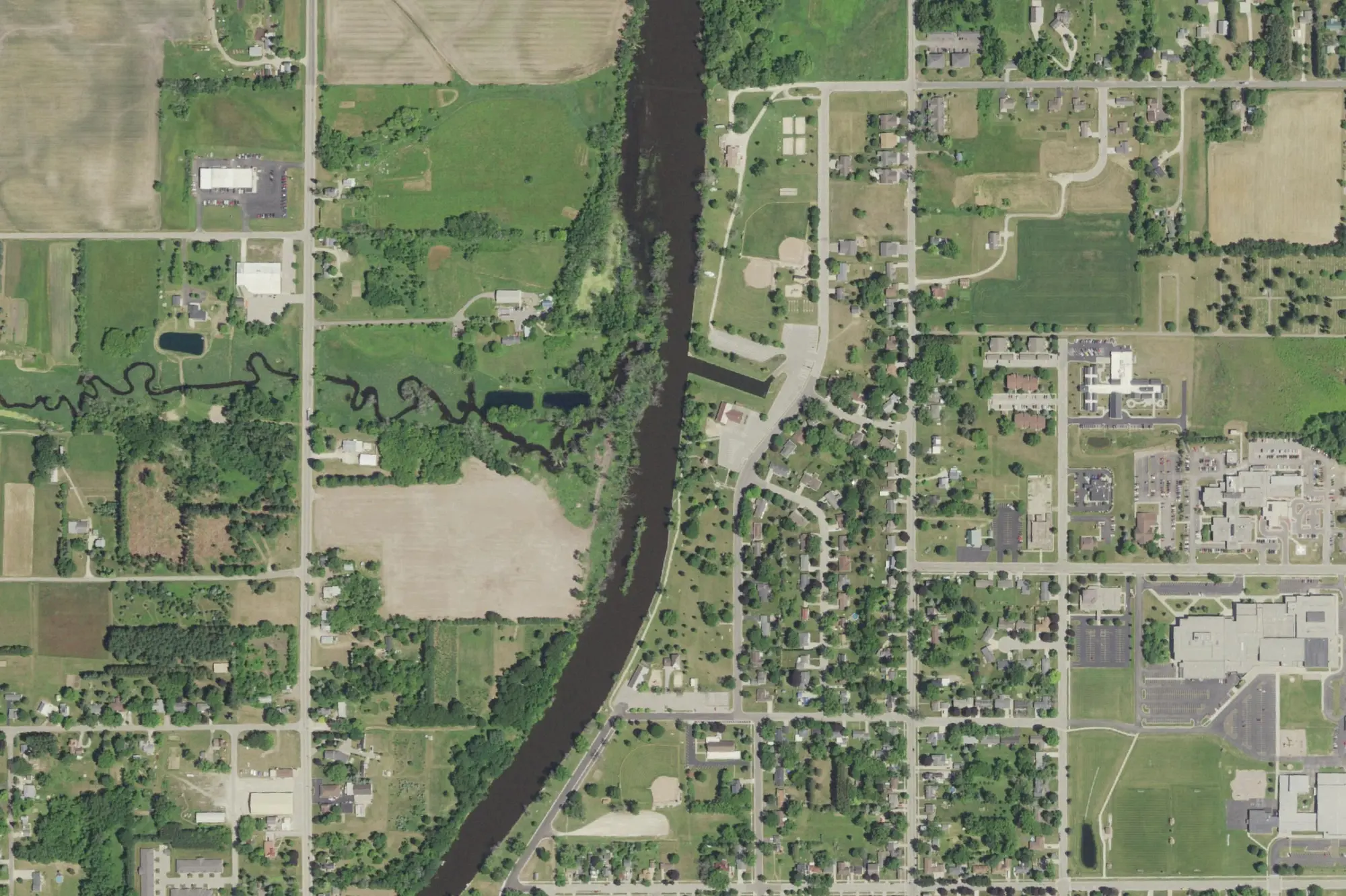 Aerial view of Riverside Park