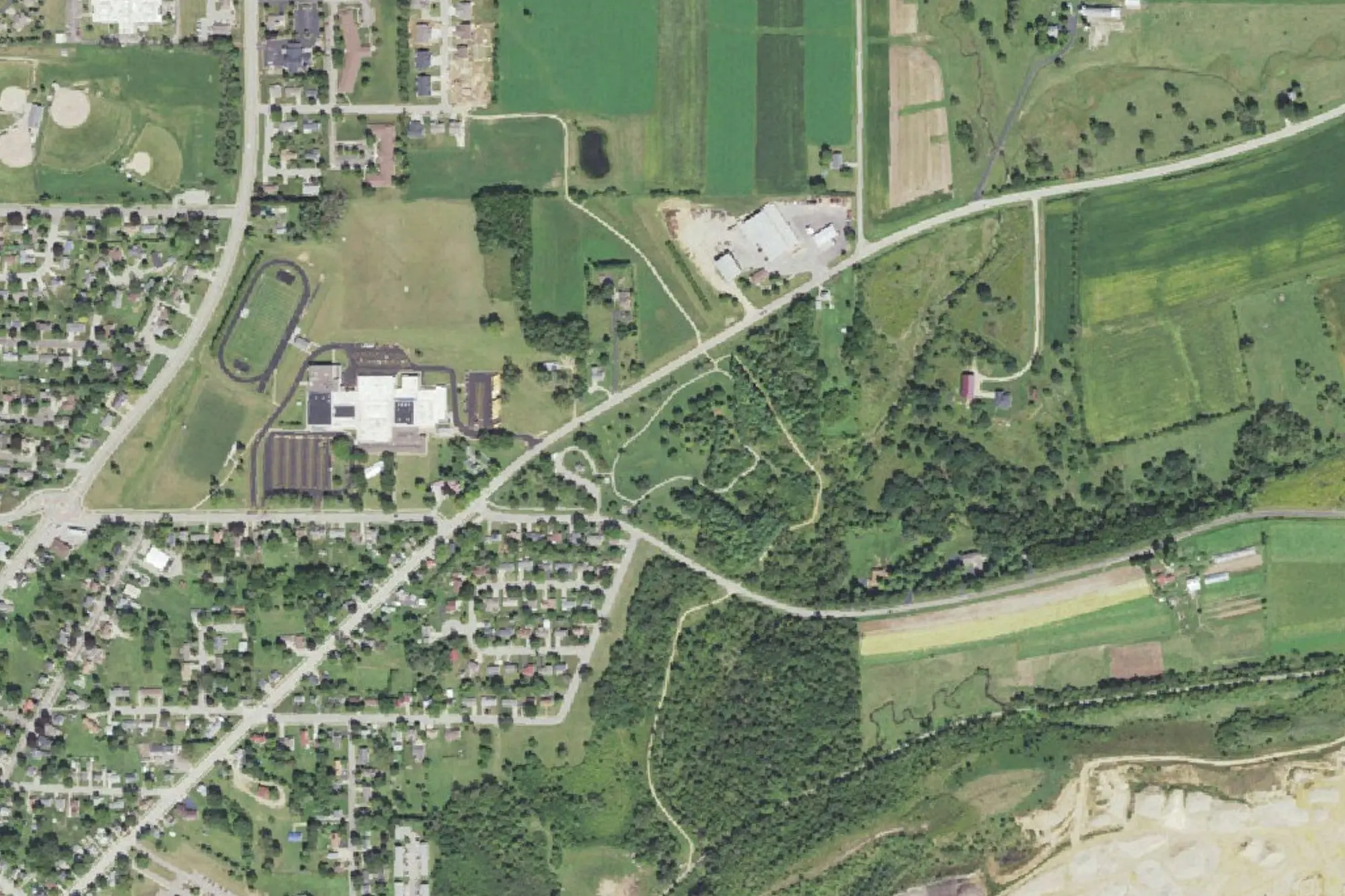 Aerial view of Mound View Park