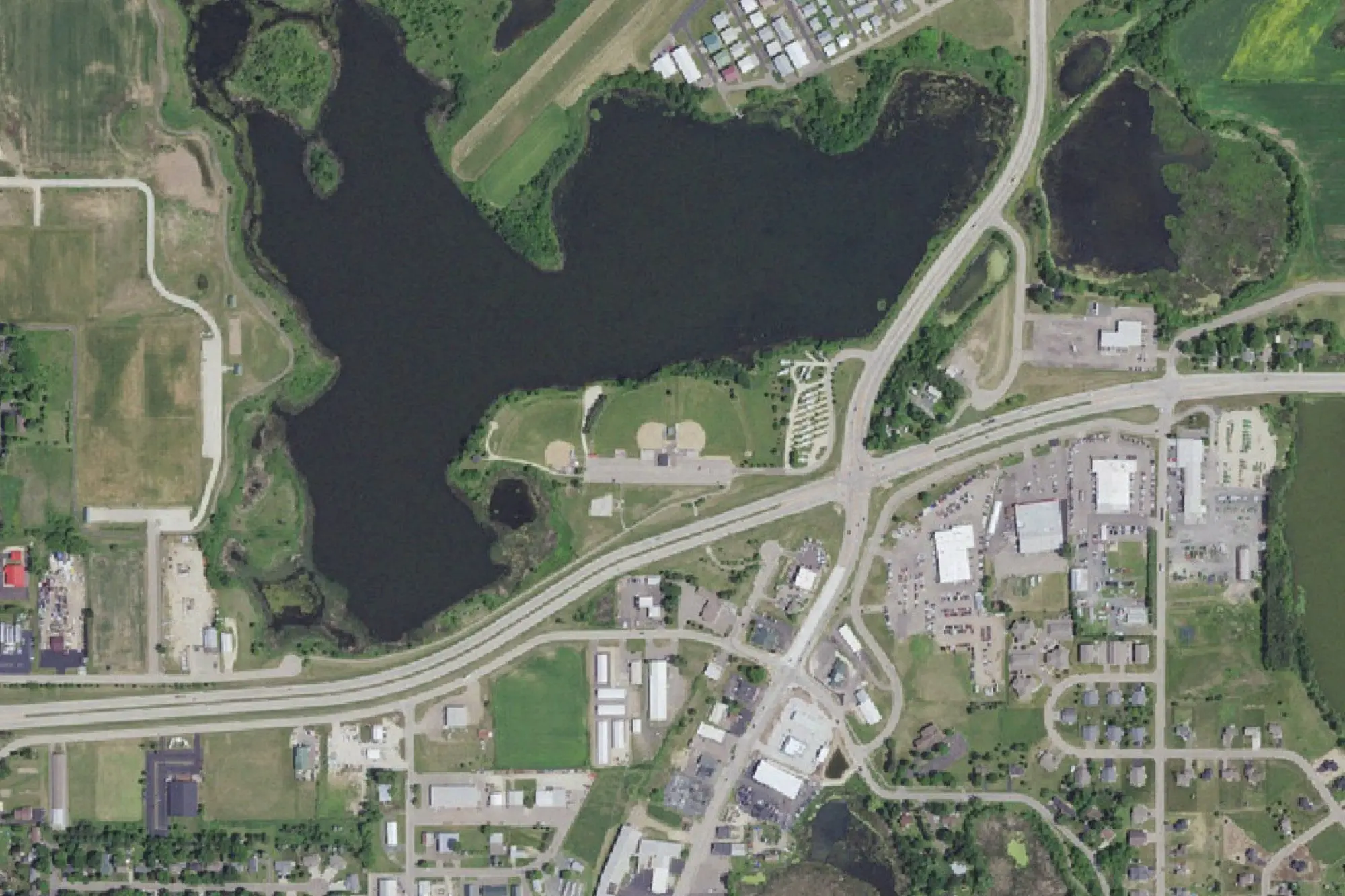 Aerial view of Hatfield Park