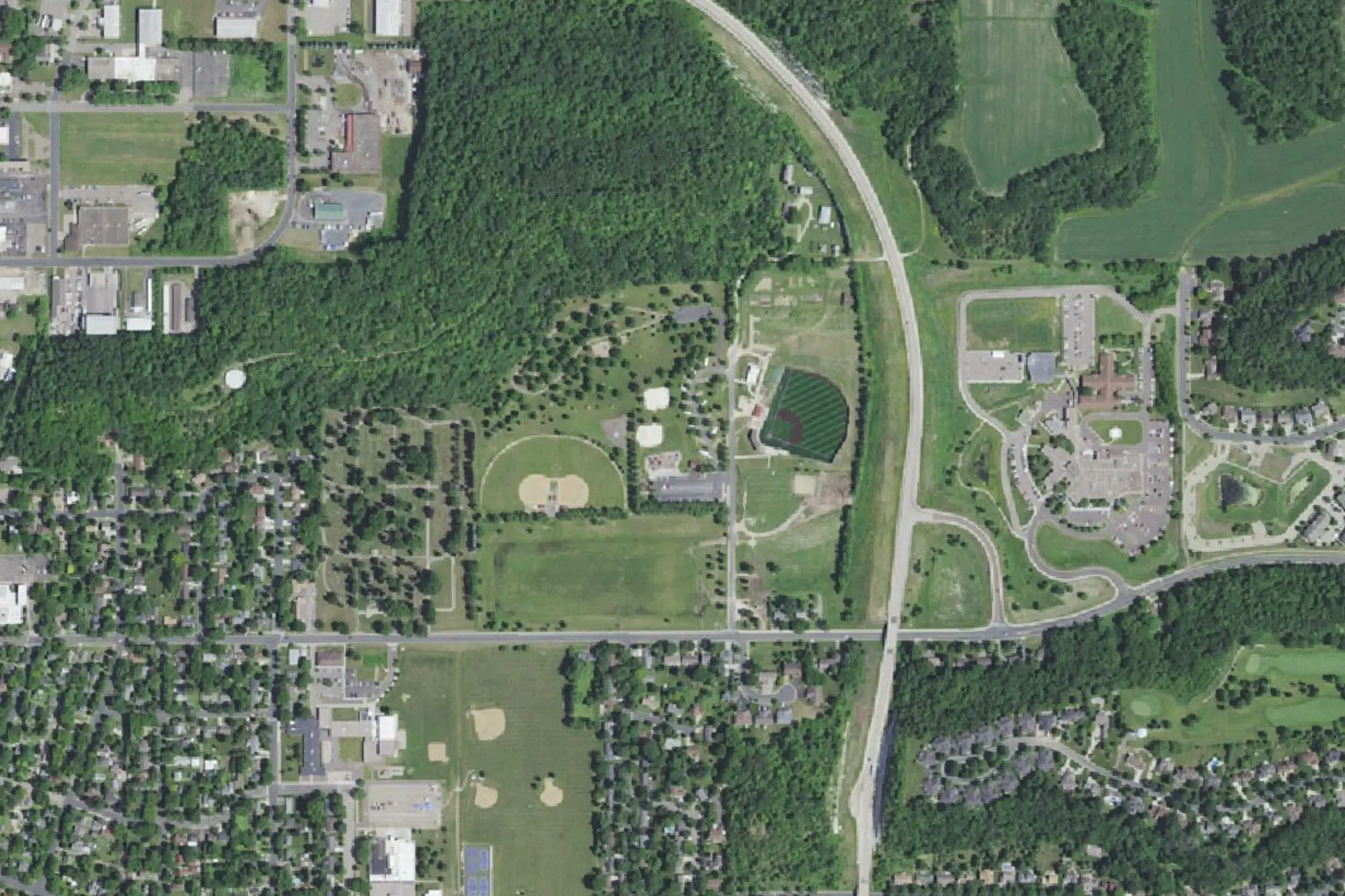 Aerial view of Hoffman Park