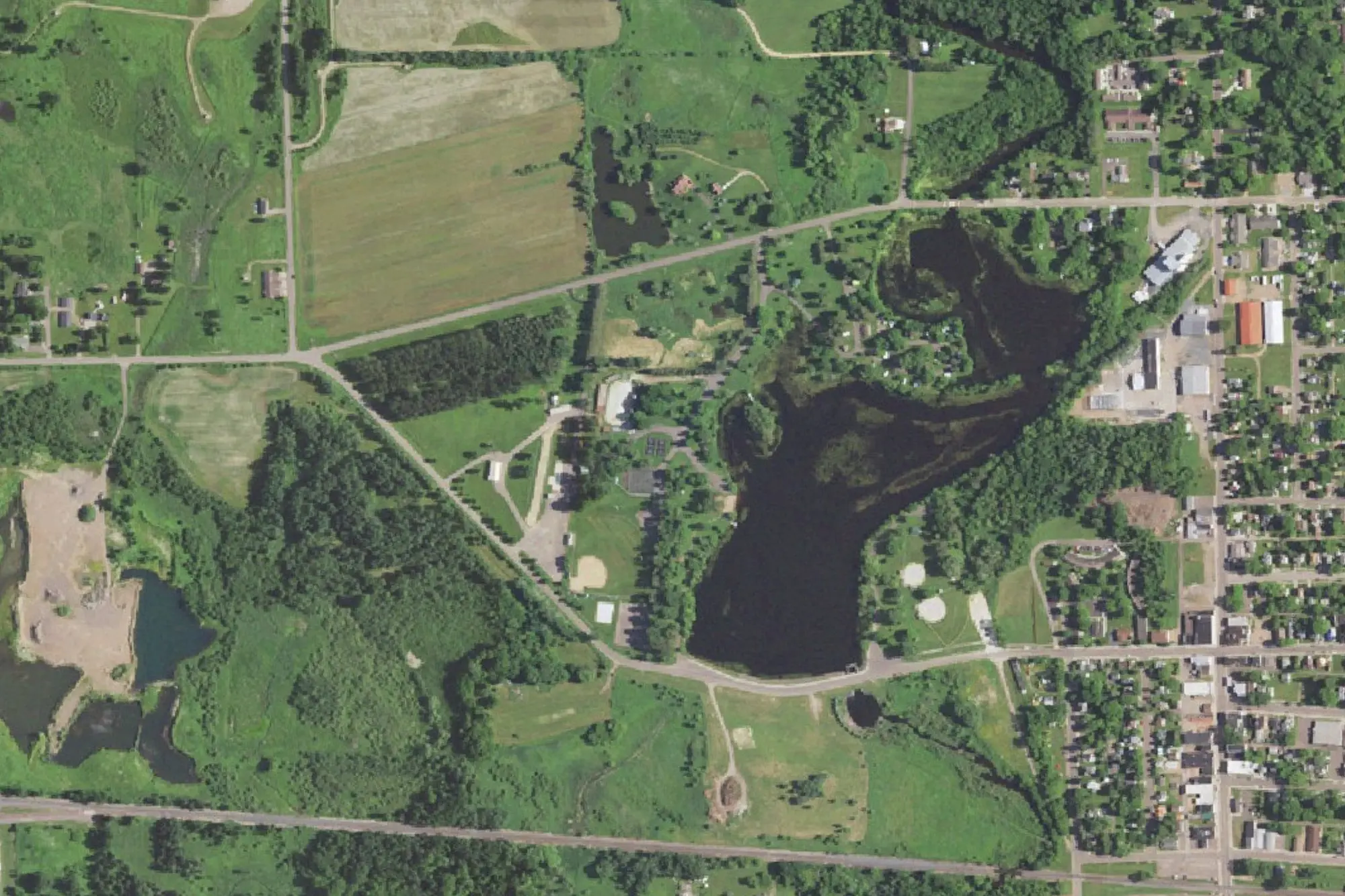 Aerial view of Chapman Park