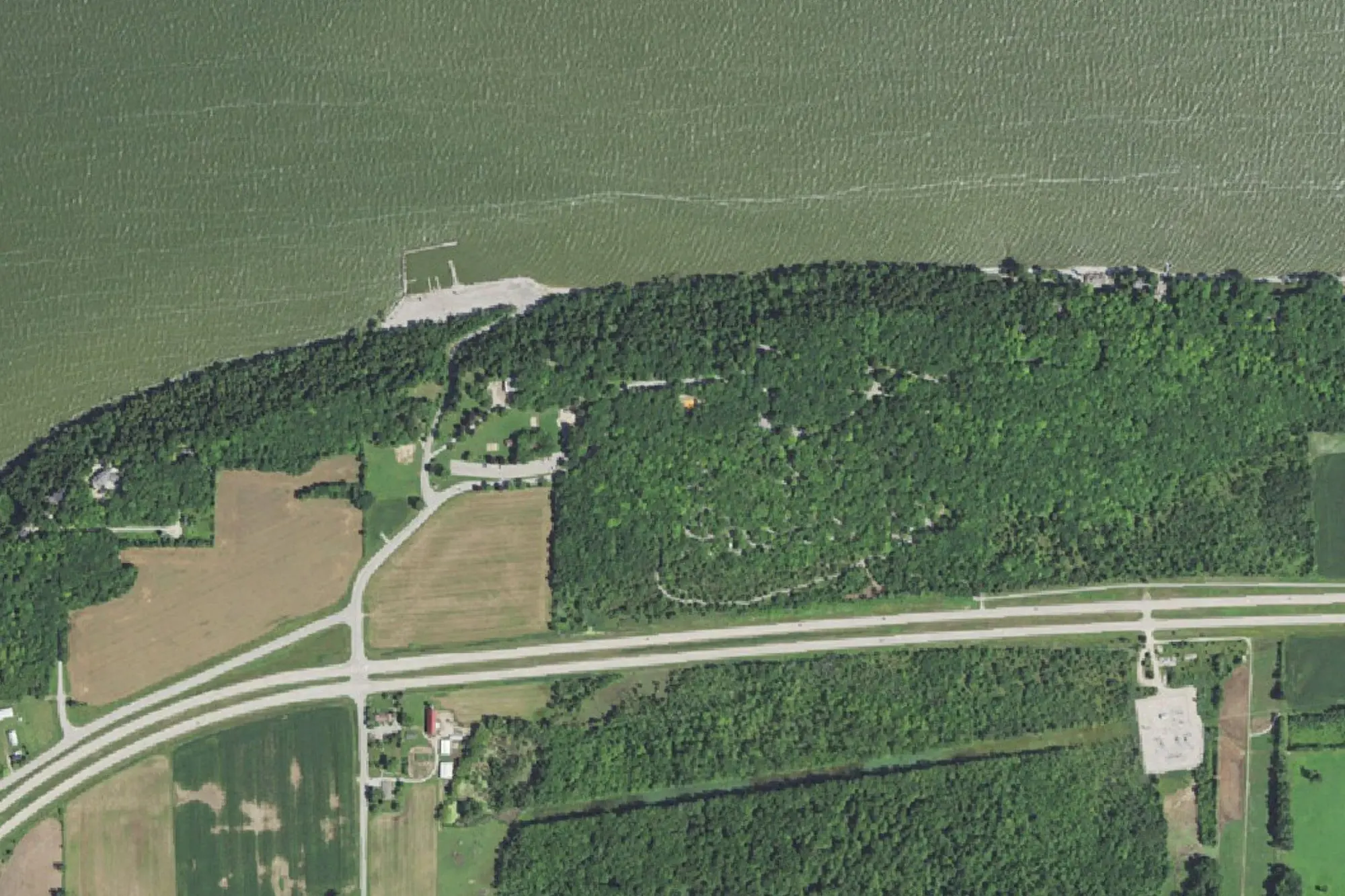 Aerial view of Bayshore County Park