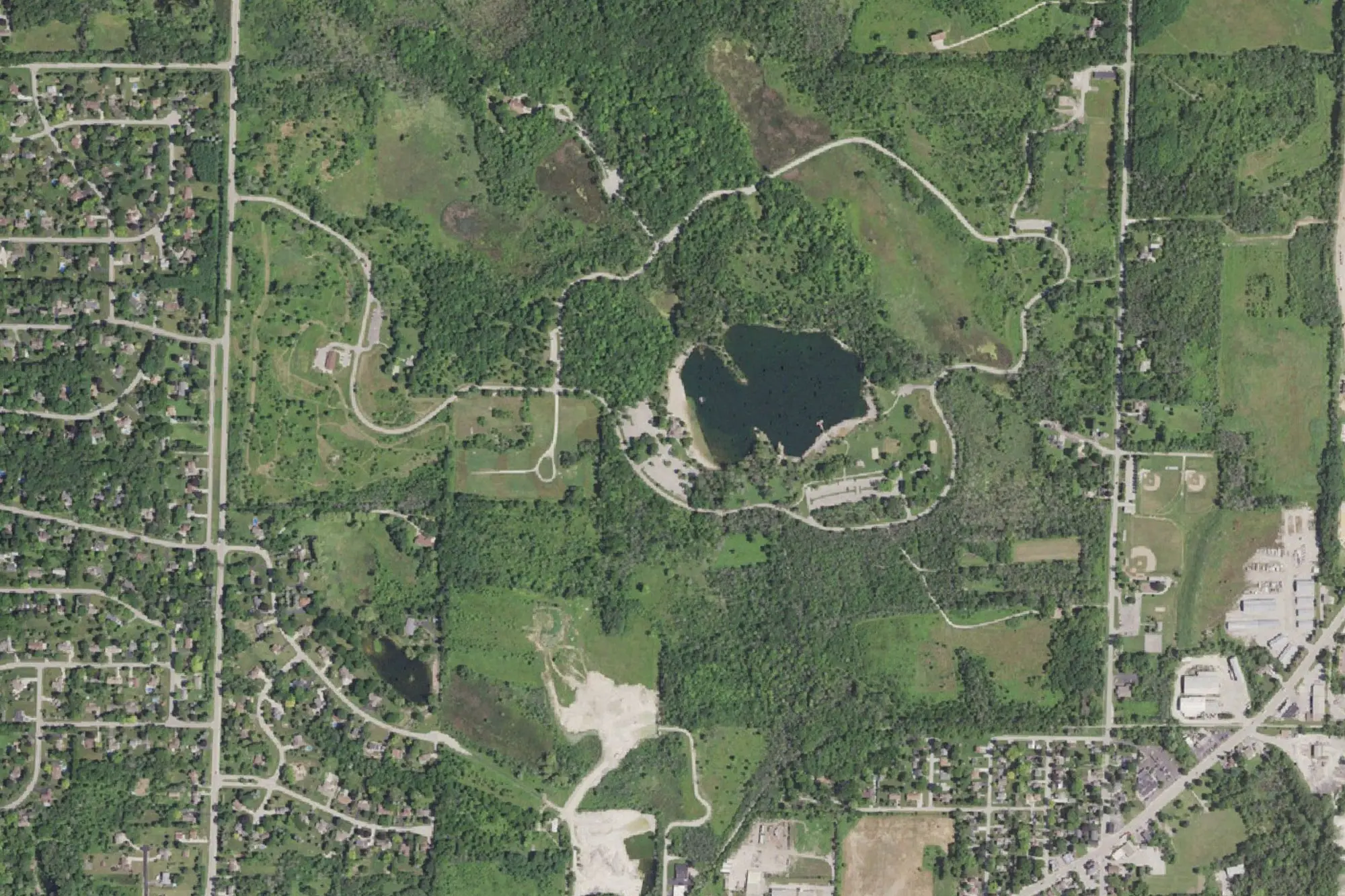 Aerial view of Menomonee Park