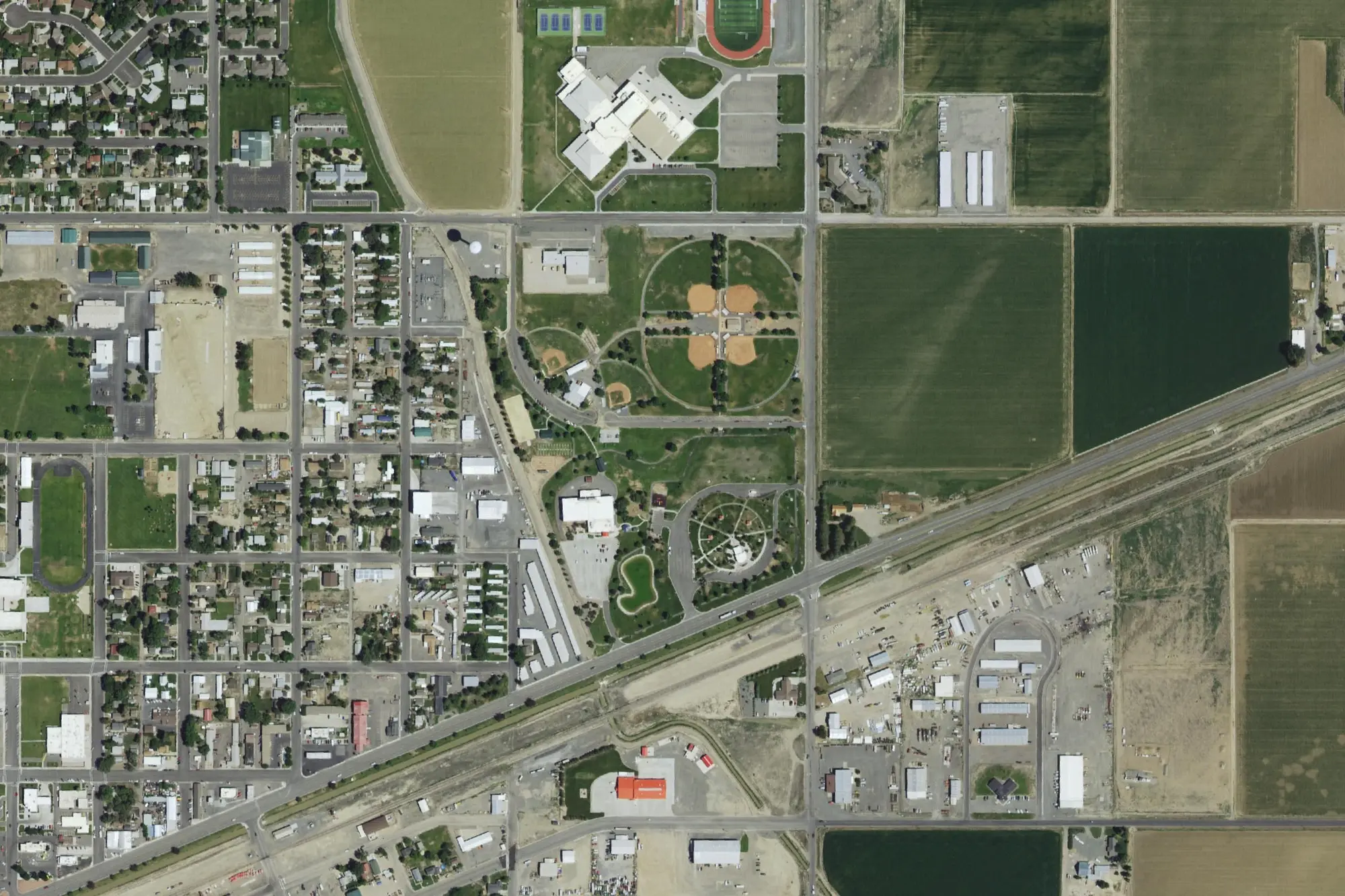 Aerial view of Westside Park