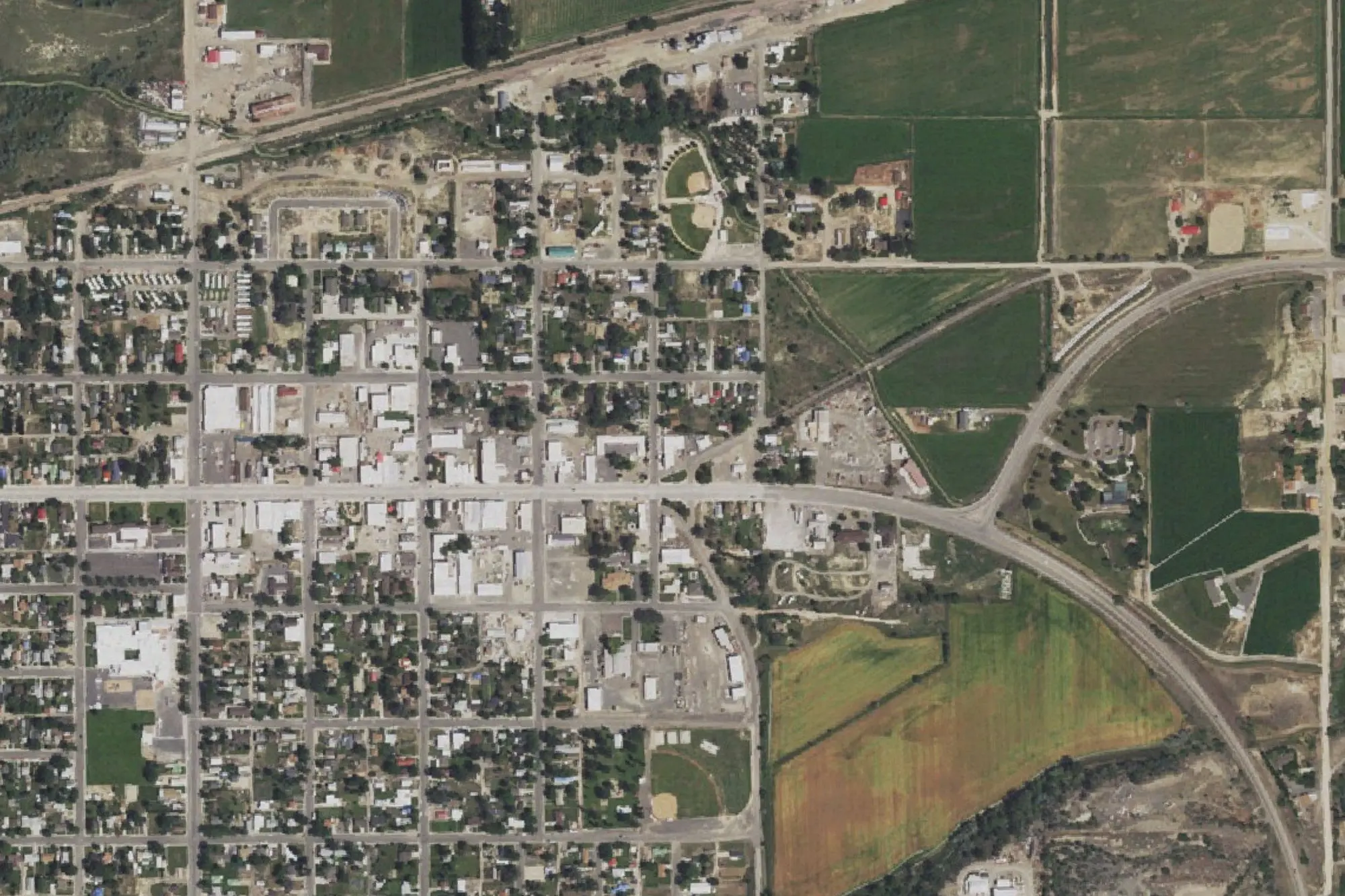 Aerial view of Lovell City Park