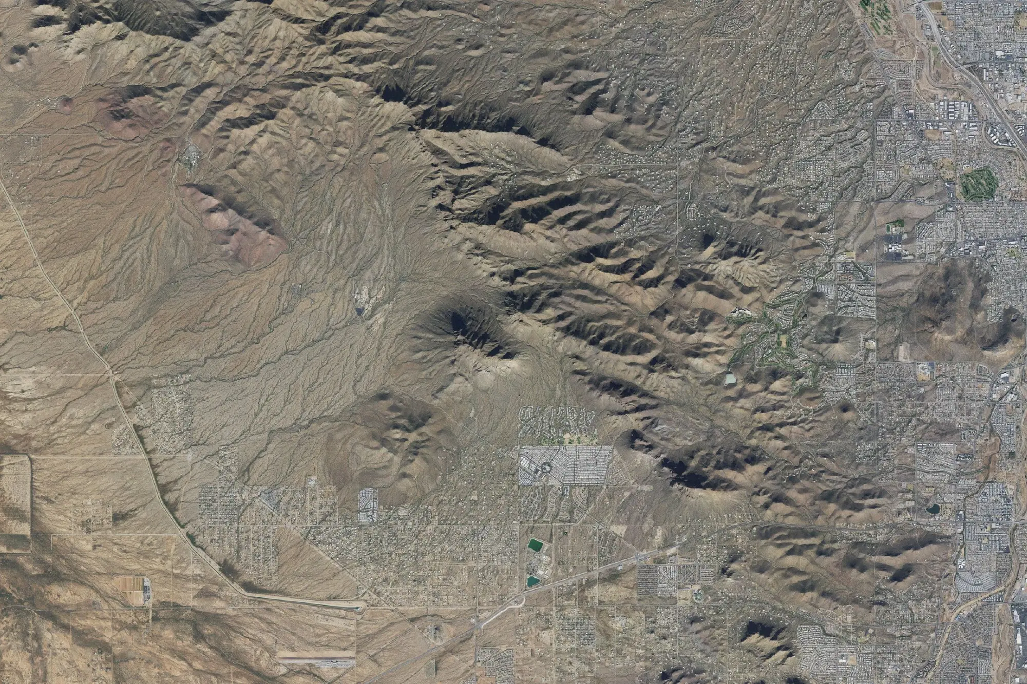 Aerial view of Tucson Mountain Park