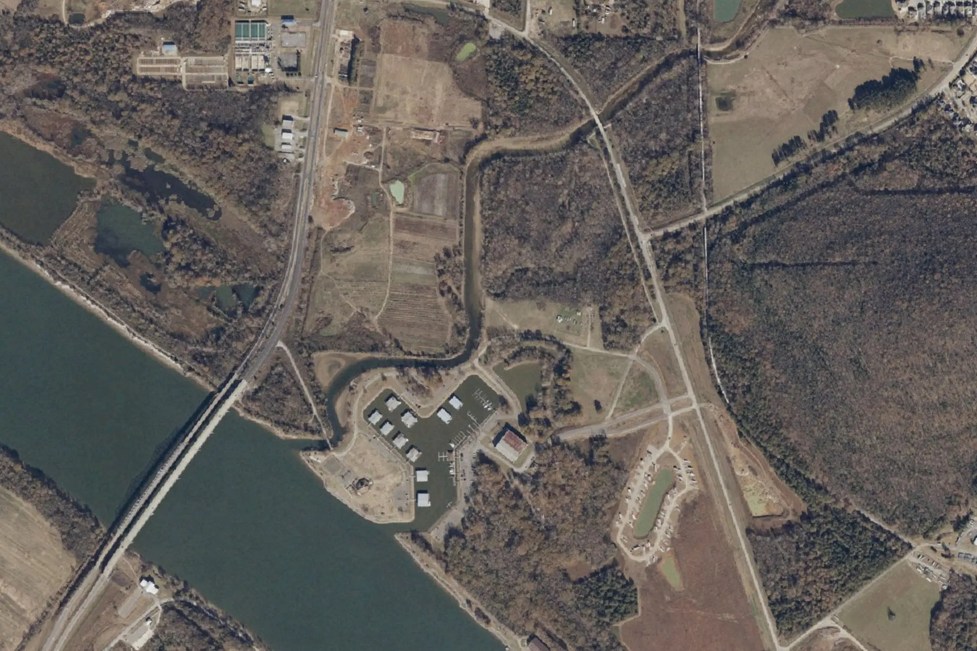 Aerial view of Ditto Landing
