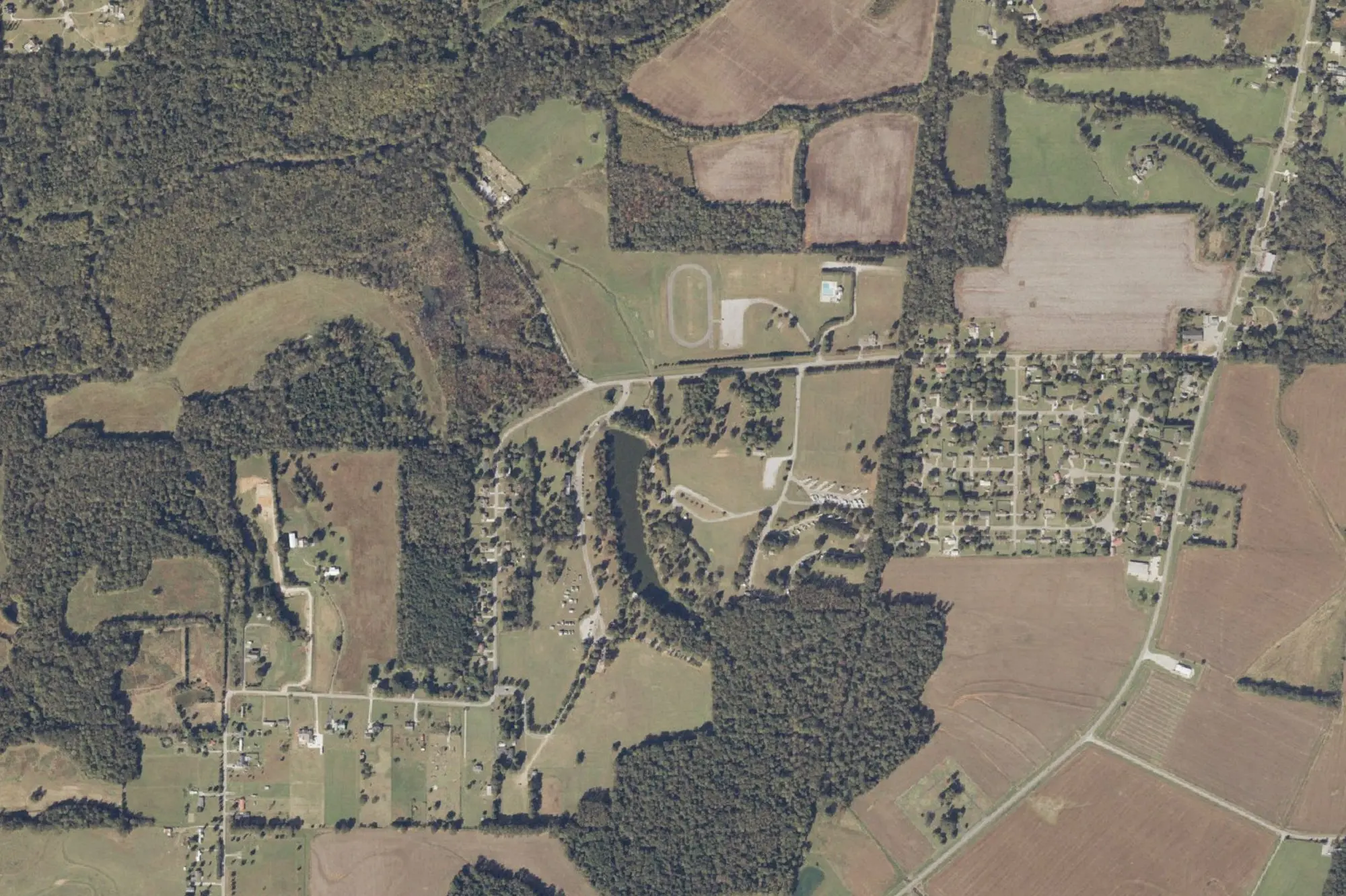 Aerial view of Sharon Johnston Park