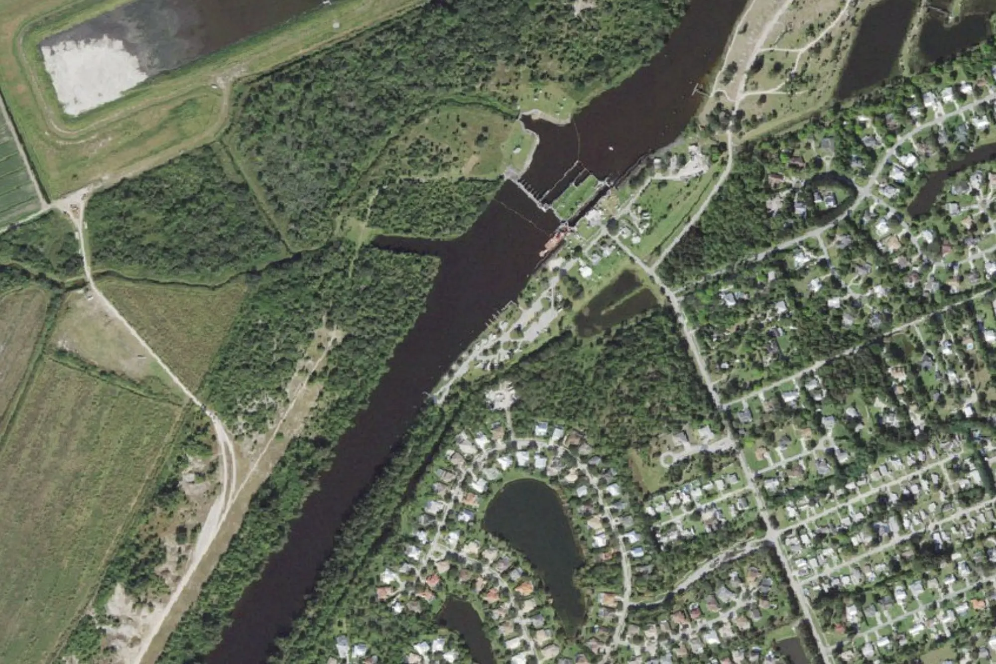 Aerial view of St Lucie South Recreation Area & Boat Ramp