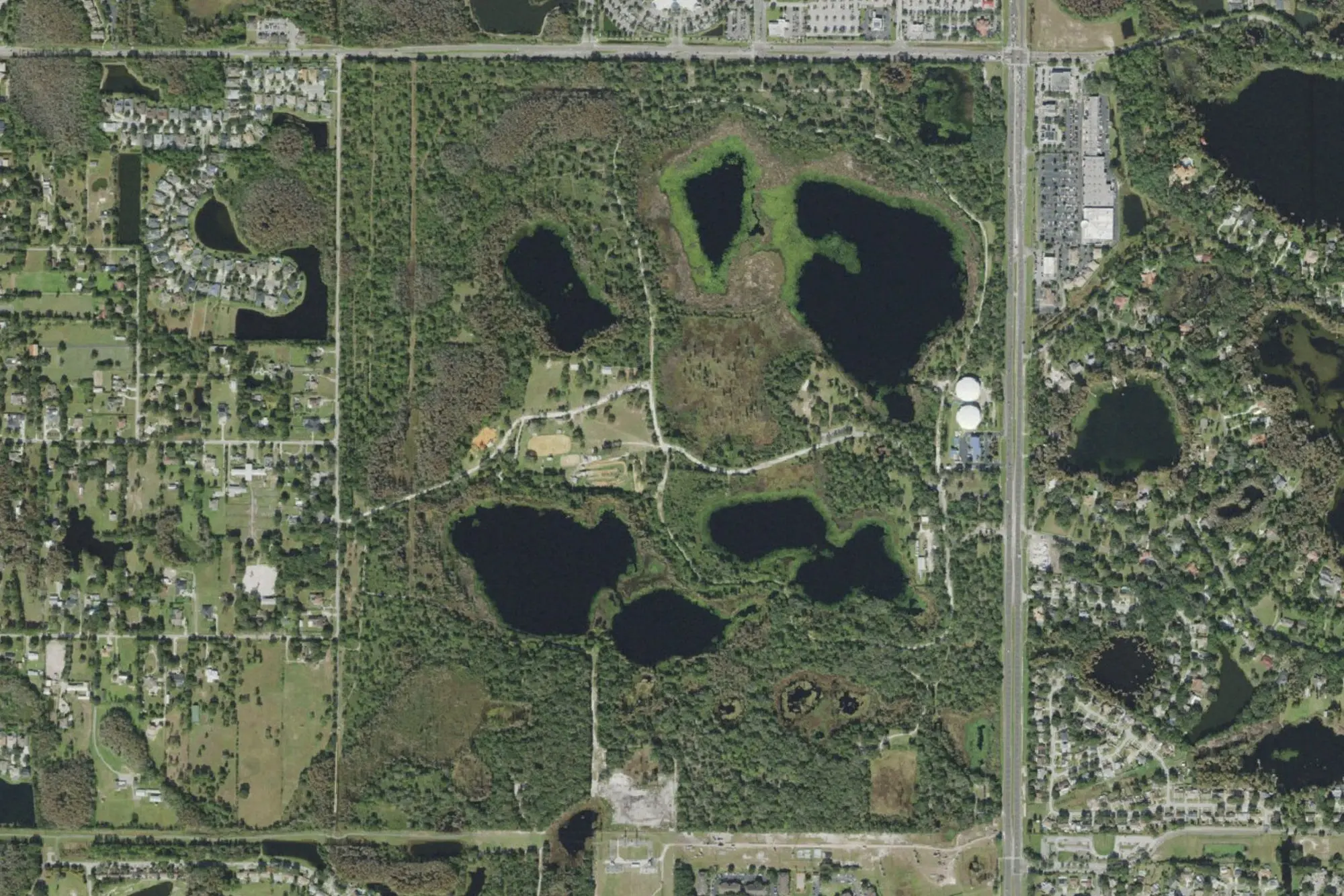 Aerial view of Lake Park