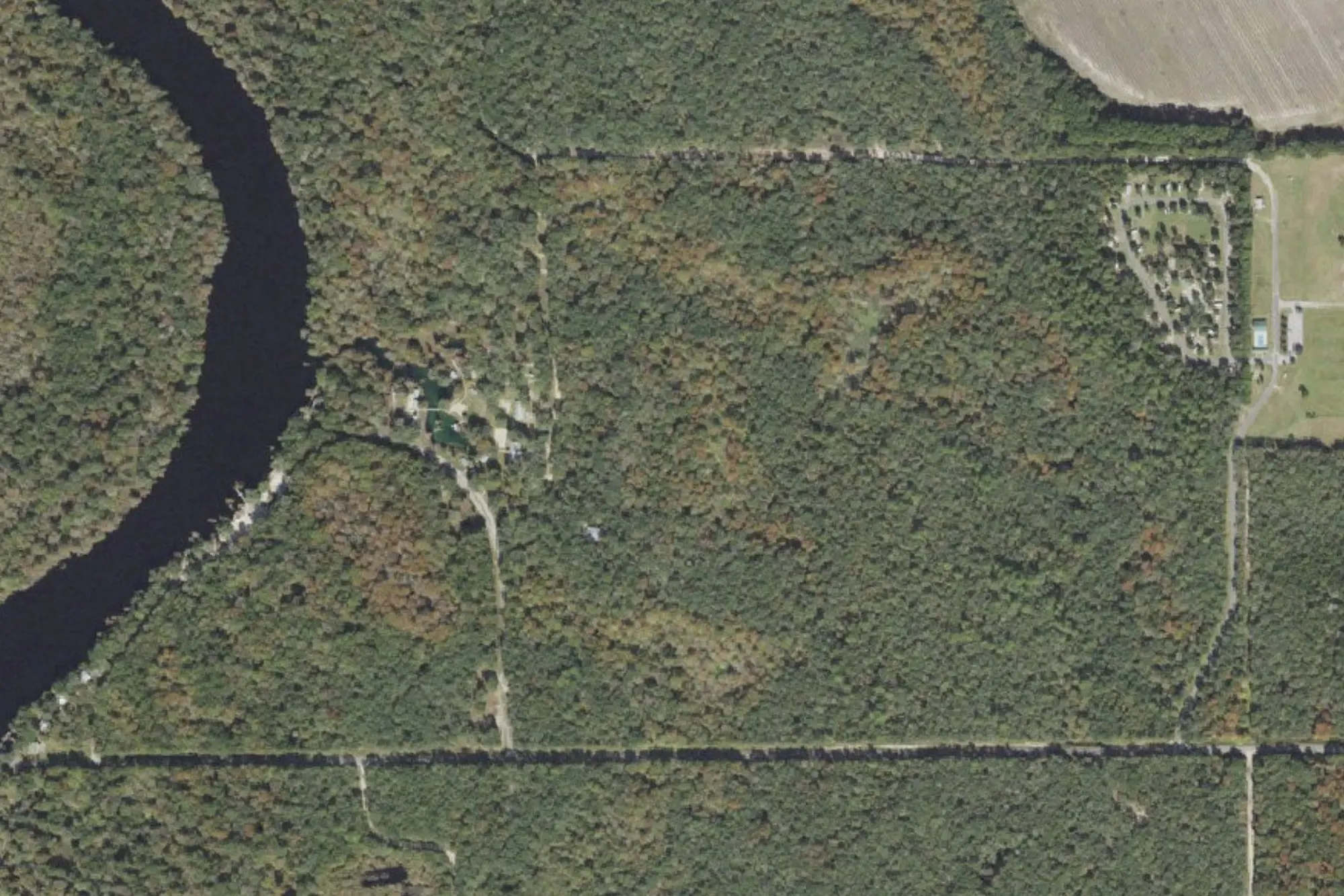 Aerial view of Hart Springs Park