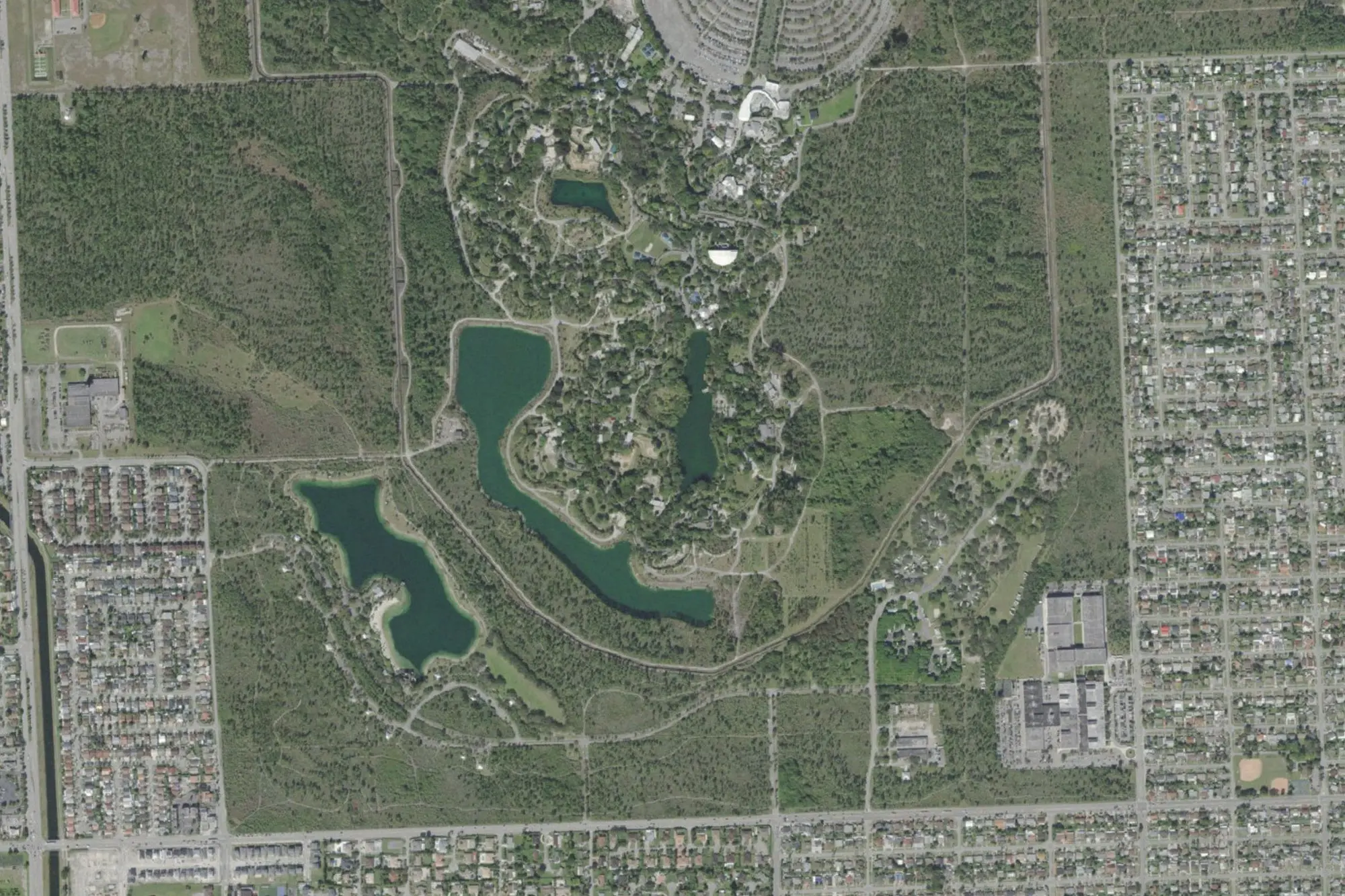 Aerial view of Larry and Penny Thompson Park
