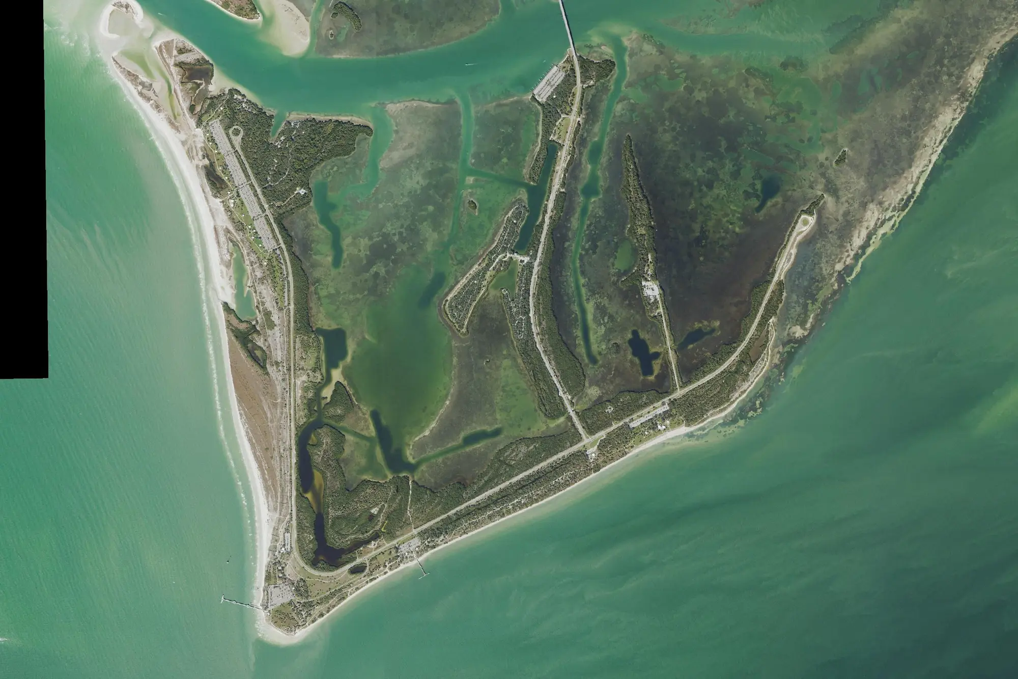Aerial view of Fort De Soto Park