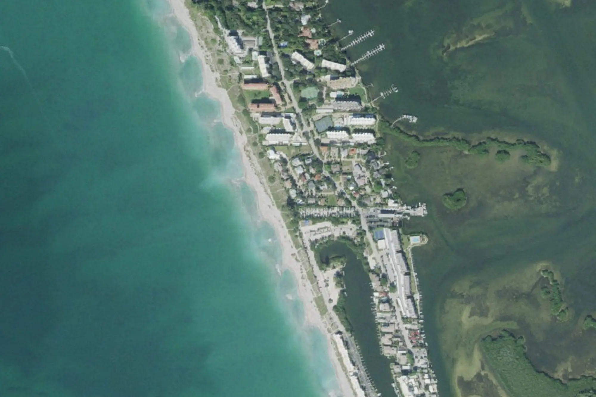Aerial view of Turtle Beach County Park