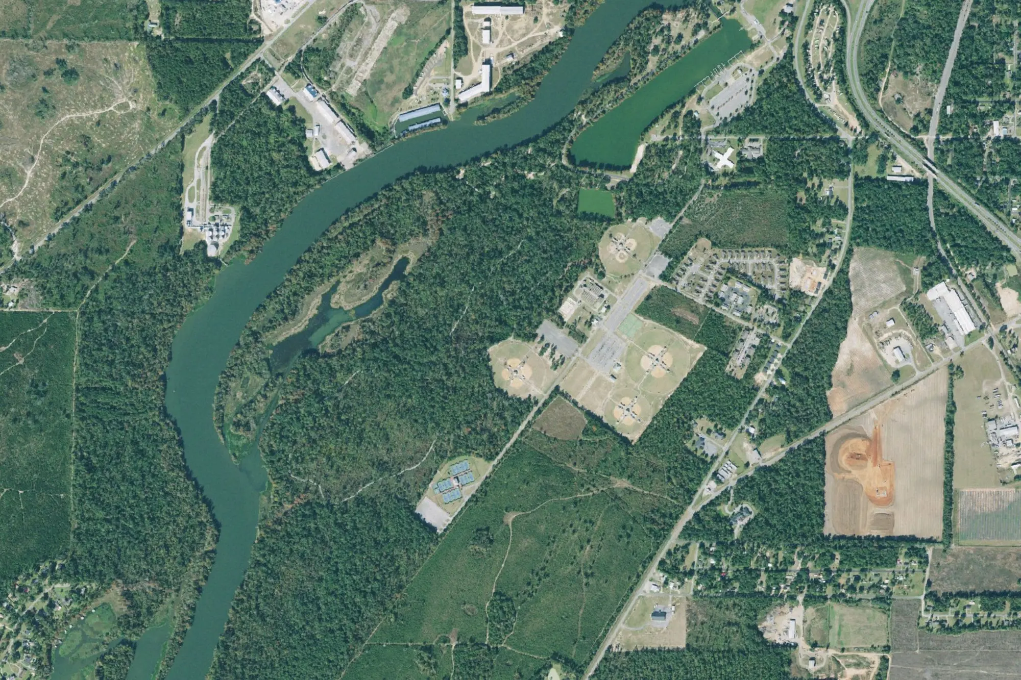 Aerial view of Cheney Griffin Park