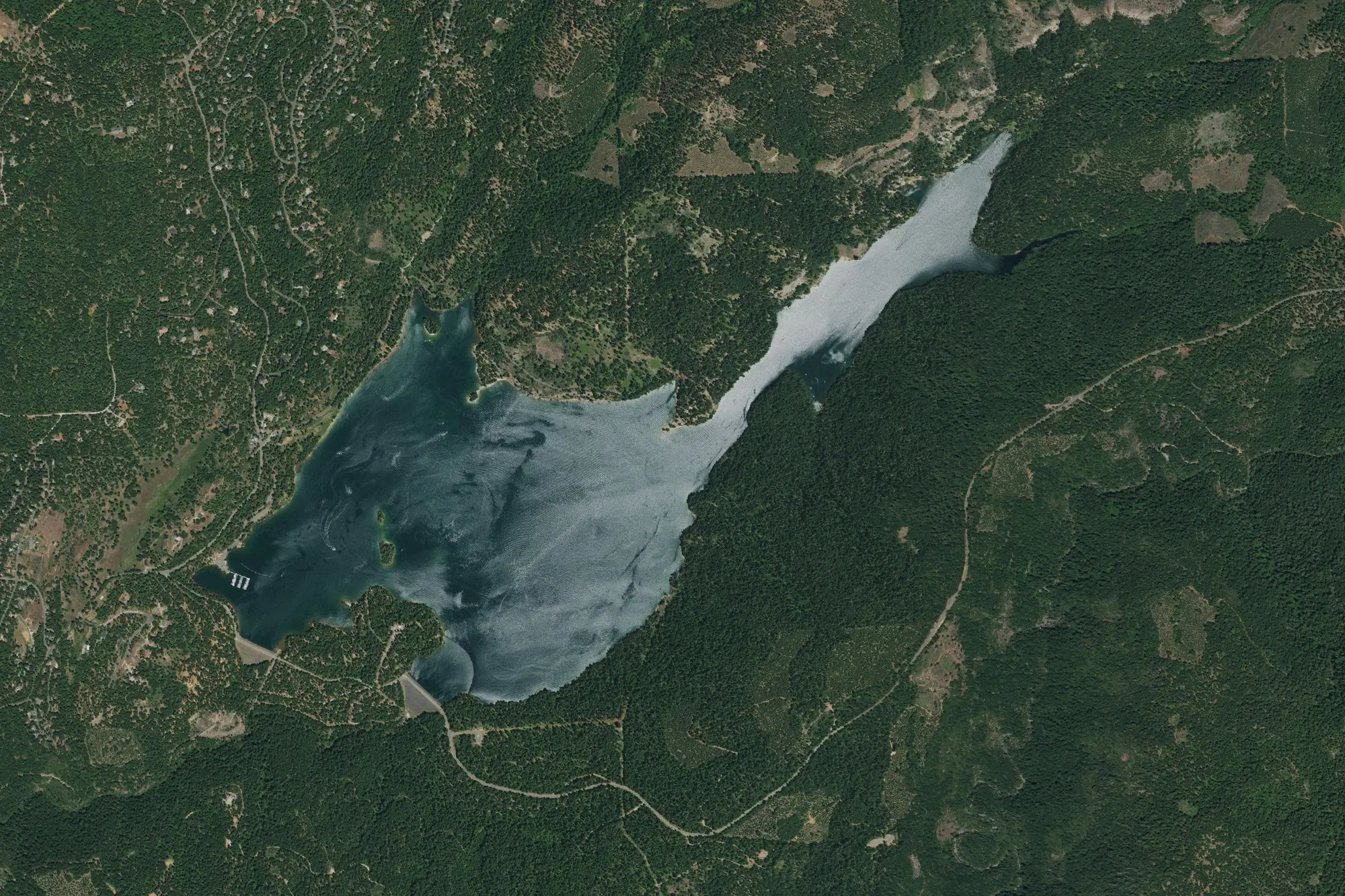 Aerial view of Sly Park