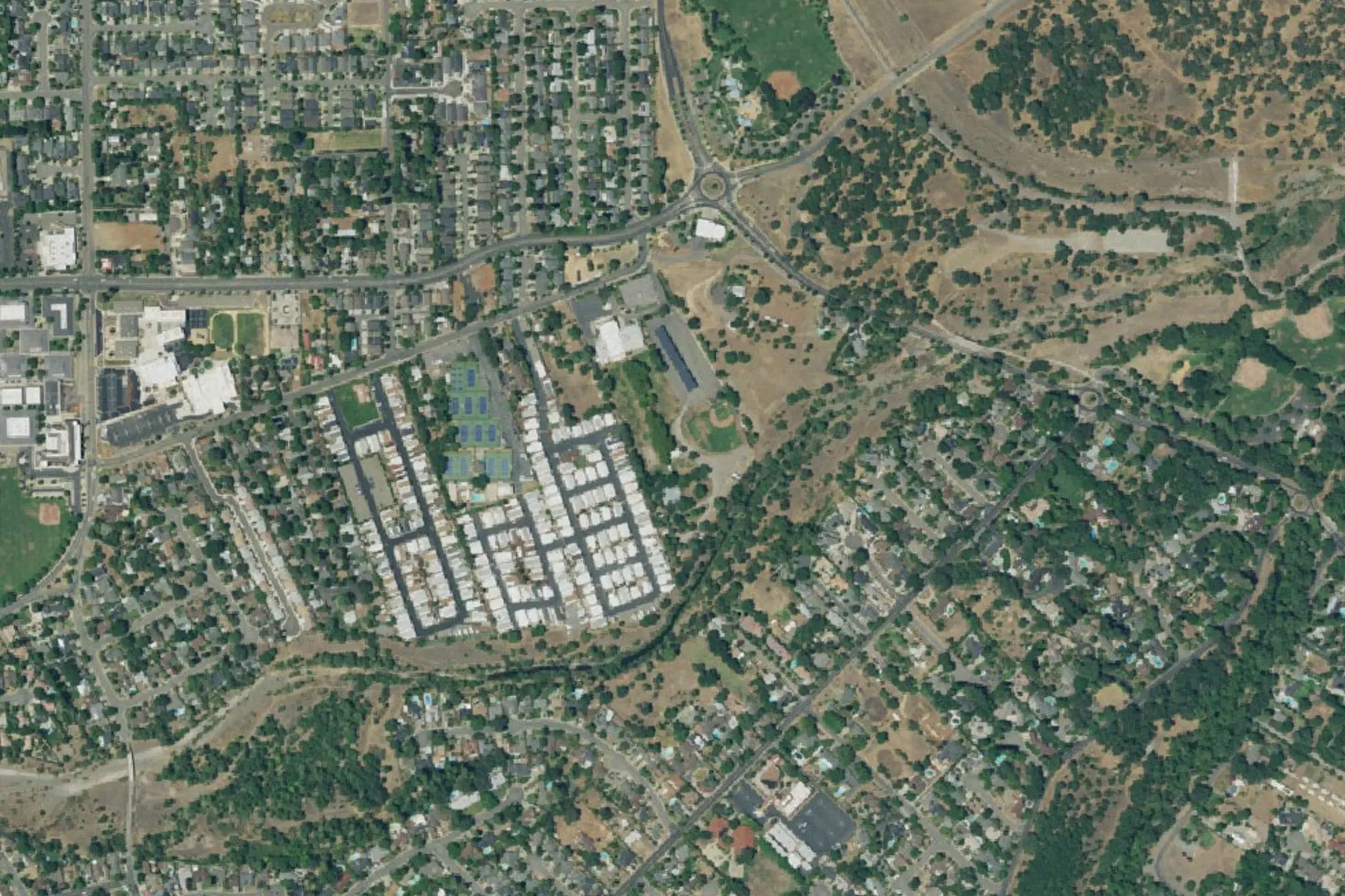 Aerial view of Chico Central Little League