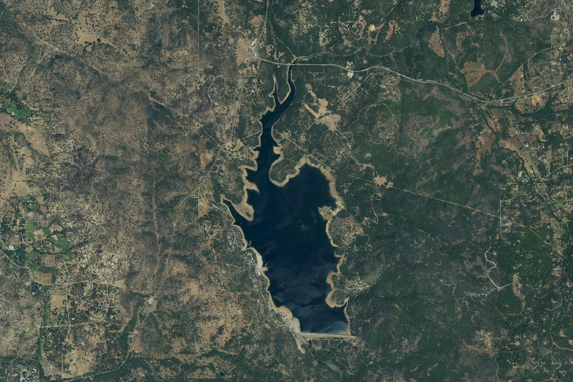 Aerial view of Collins Lake Recreation Area