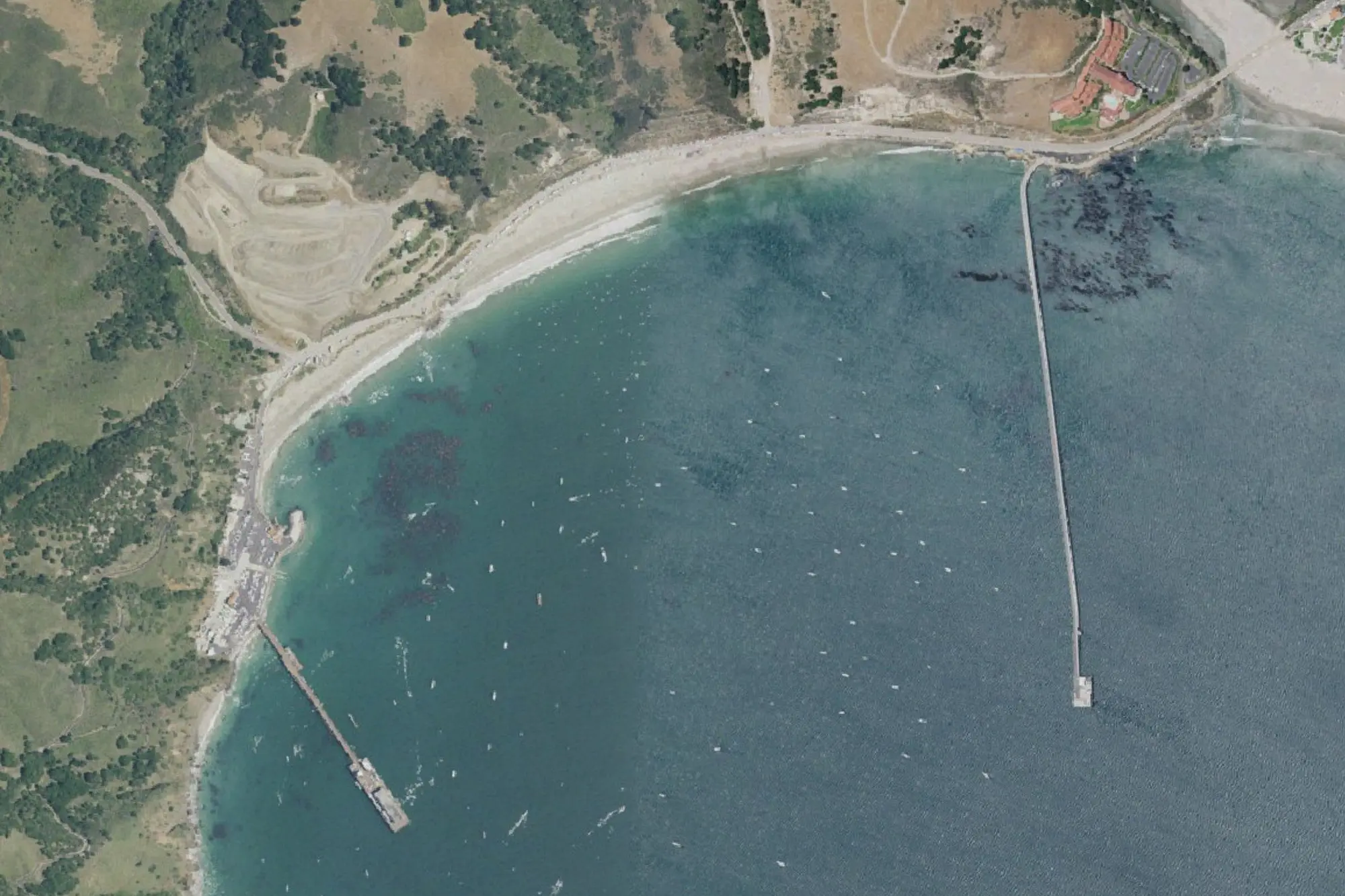 Aerial view of Old Port Beach