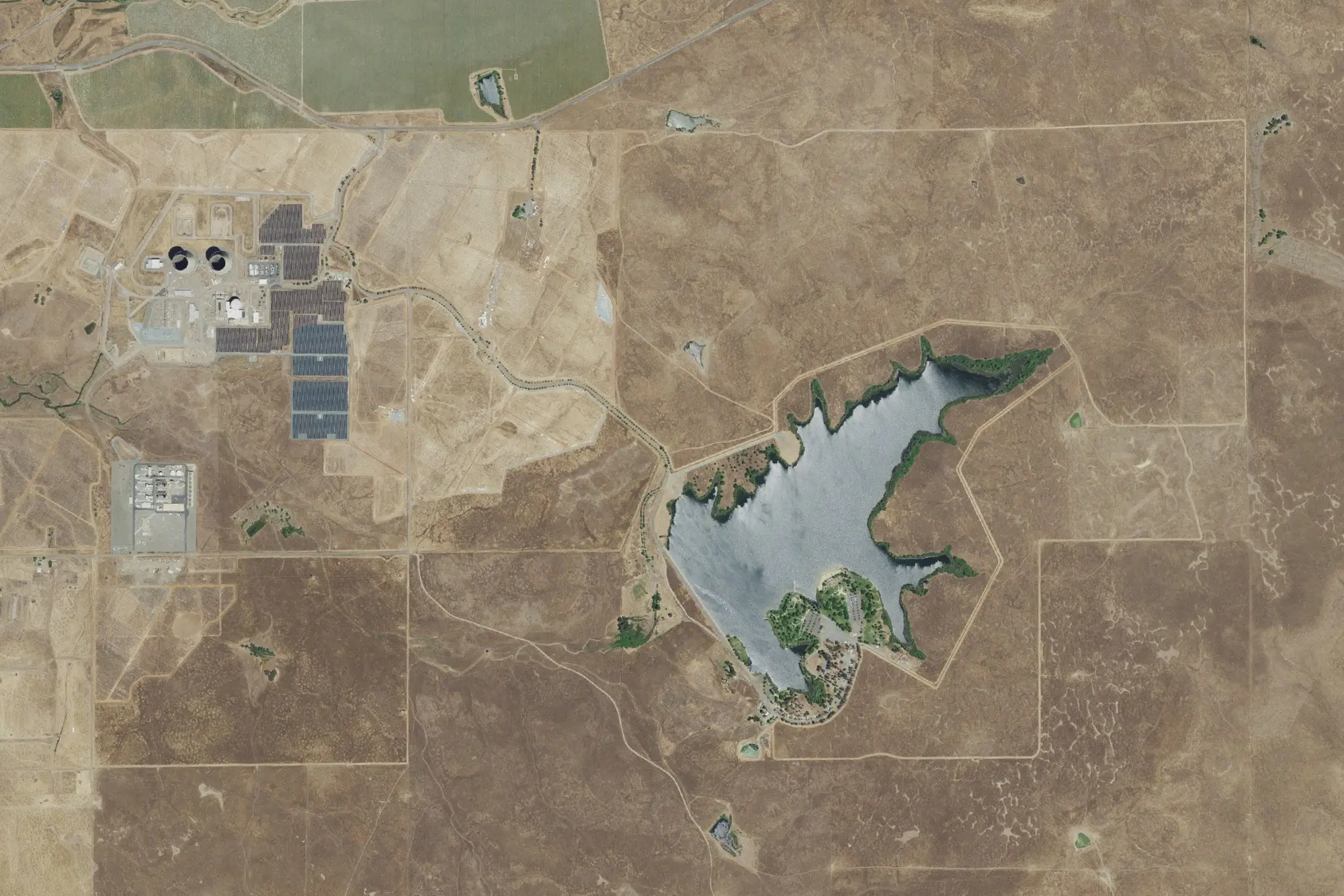 Aerial view of Rancho Seco Recreational Area