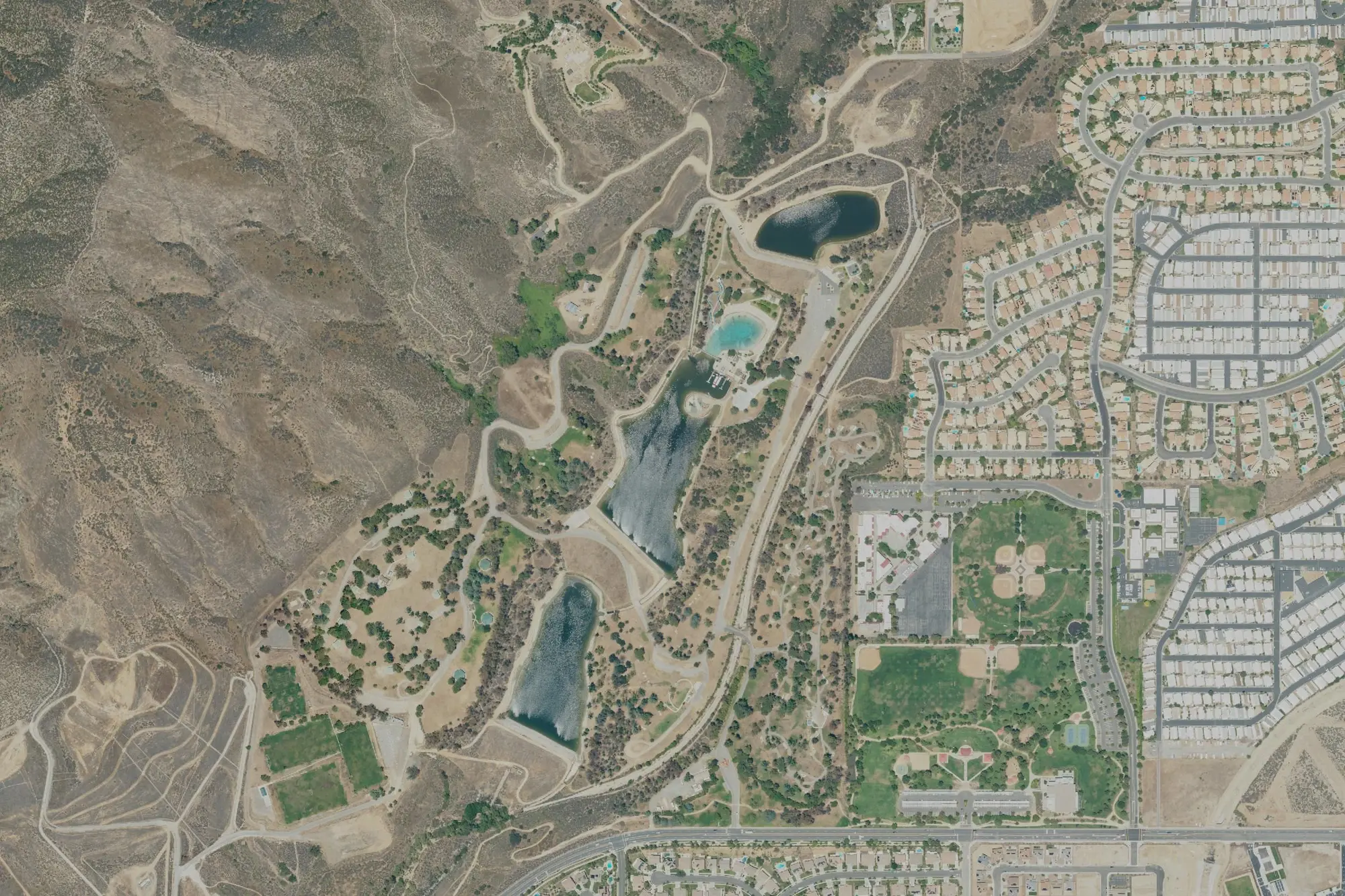 Aerial view of Yucaipa Regional Park