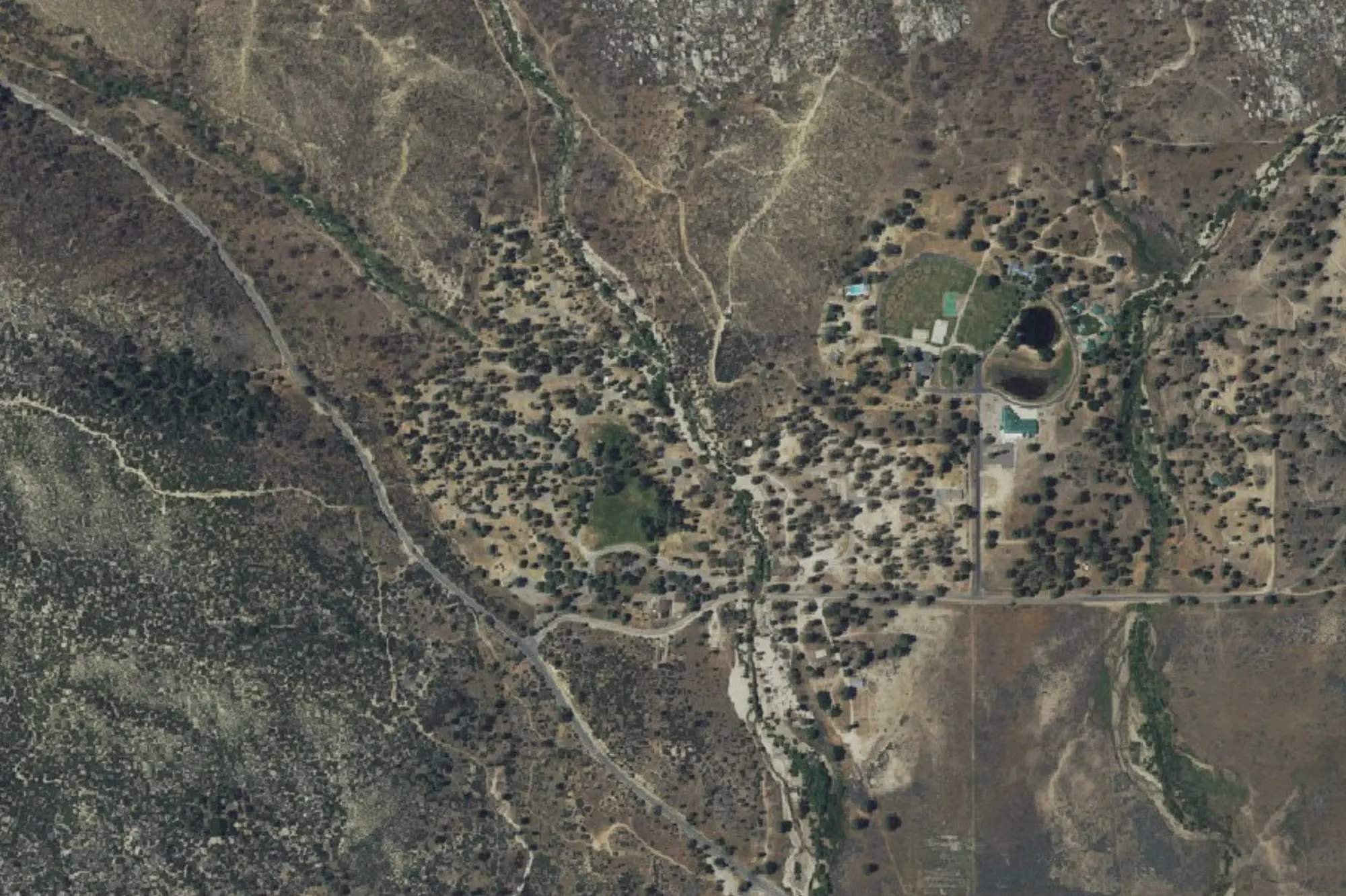 Aerial view of Hurkey Creek Park