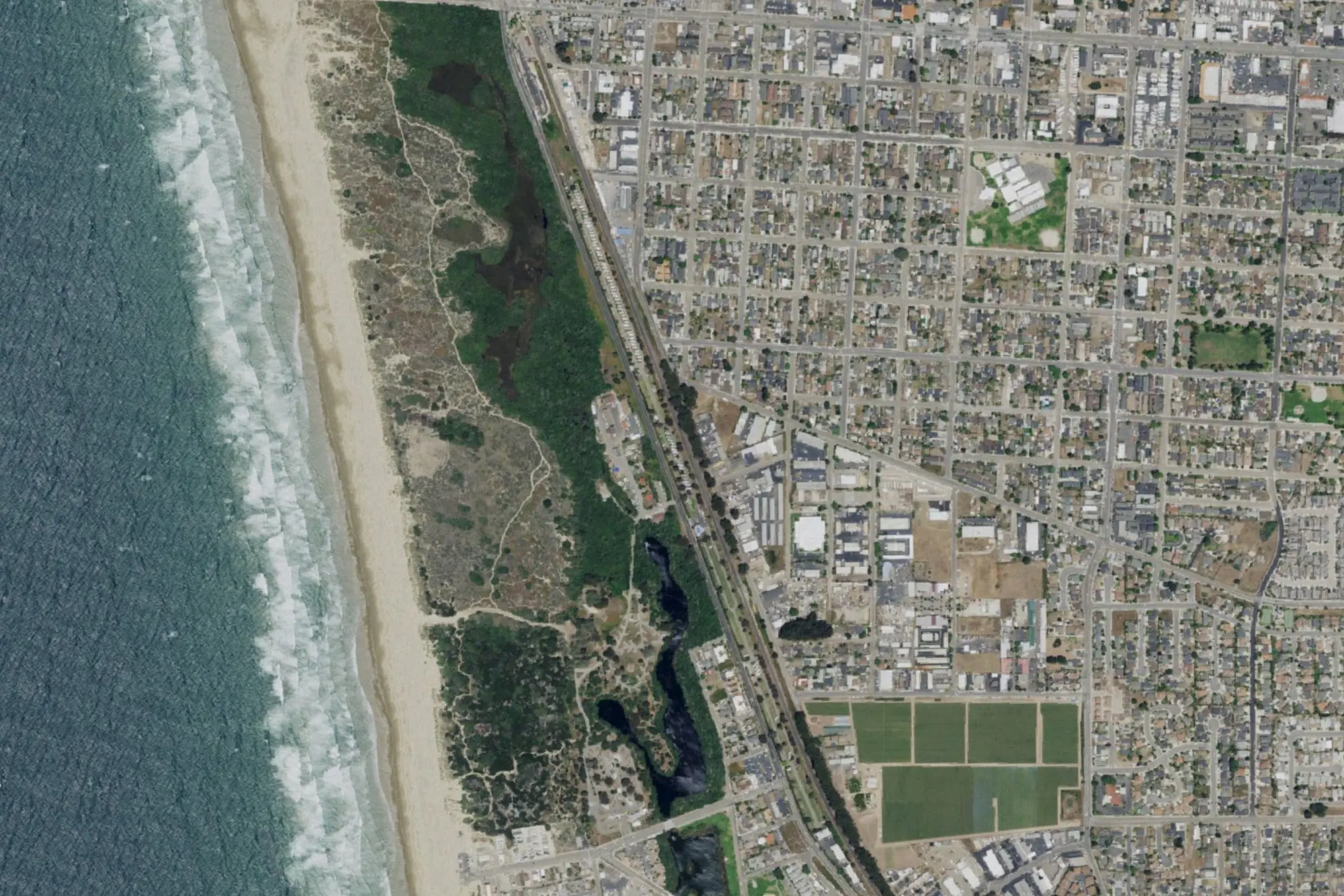 Aerial view of Sand and Surf County Park