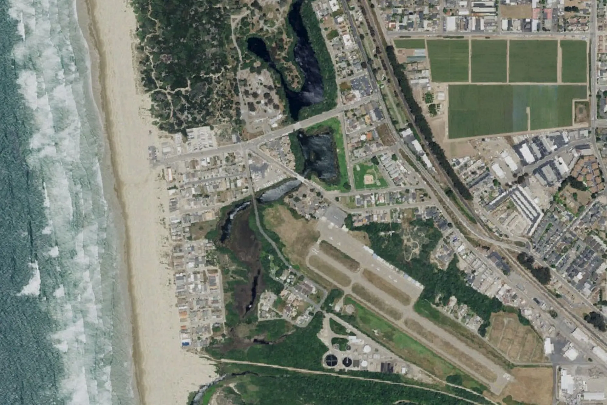Aerial view of Oceano Memorial Campground