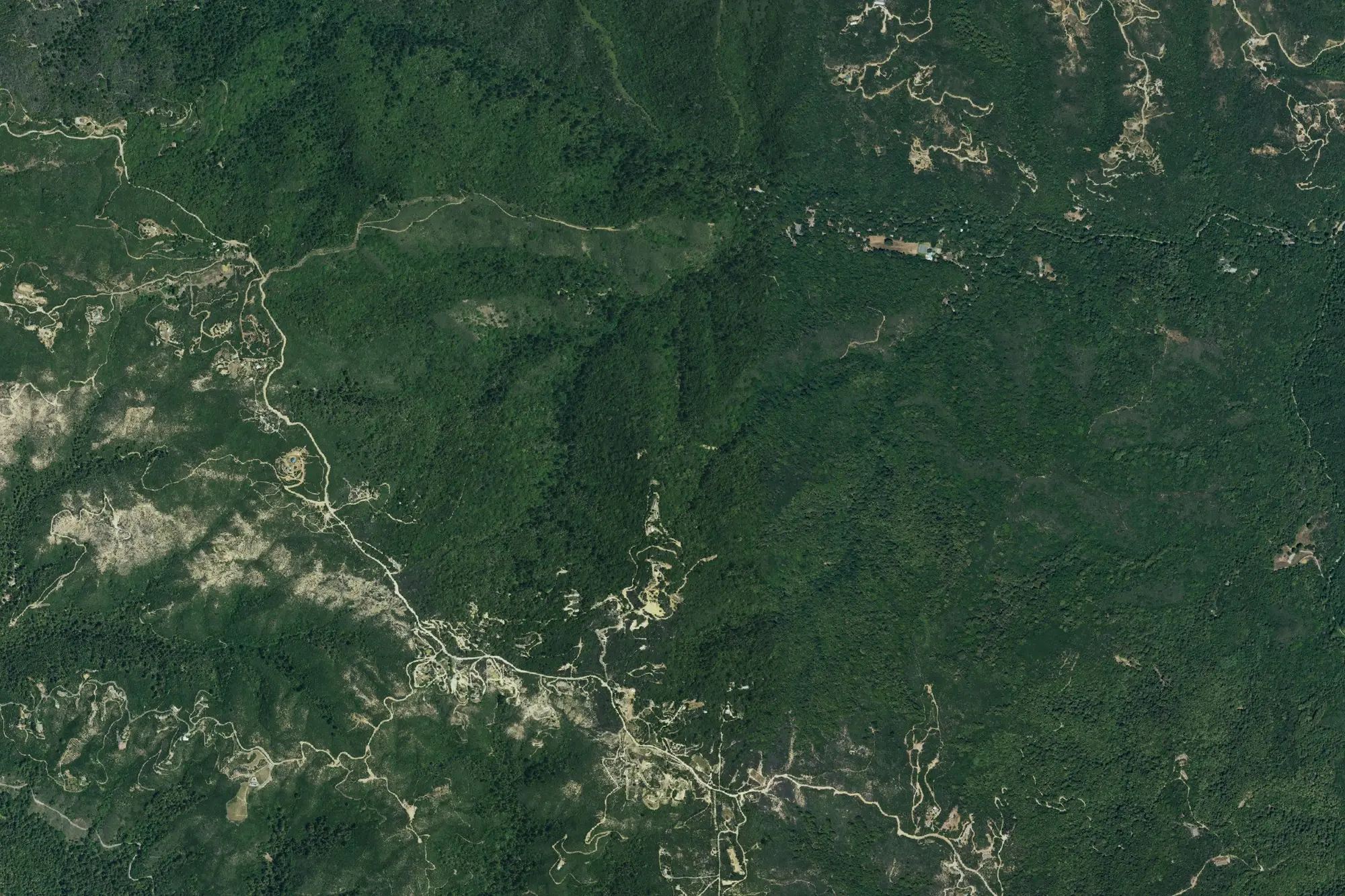 Aerial view of Uvas Canyon County Park