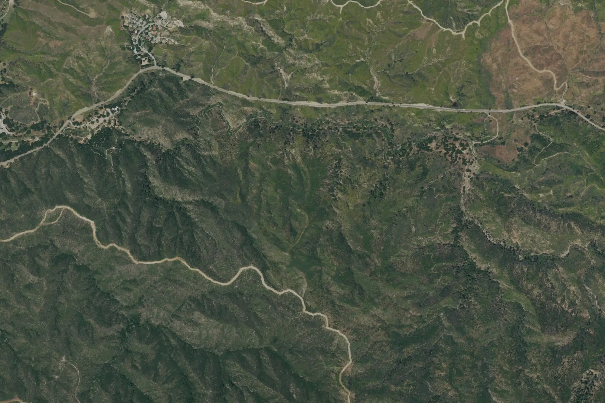 Aerial view of Placerita Canyon State Park