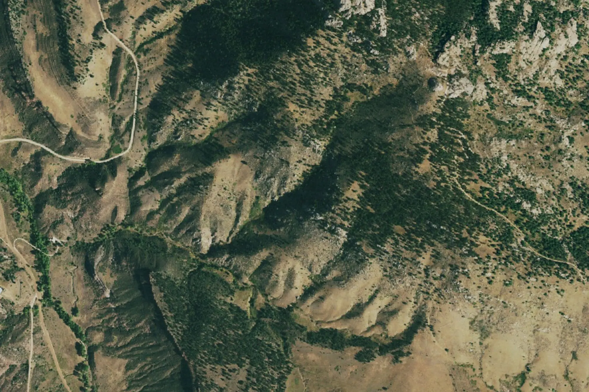 Aerial view of Horsetooth Mountain Park