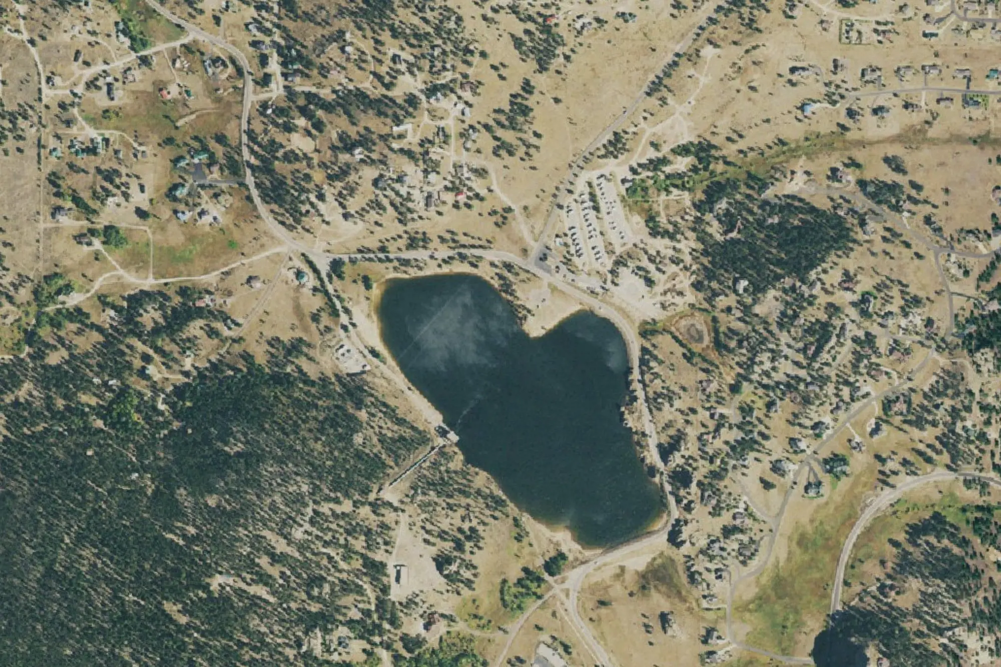 Aerial view of Marys Lake