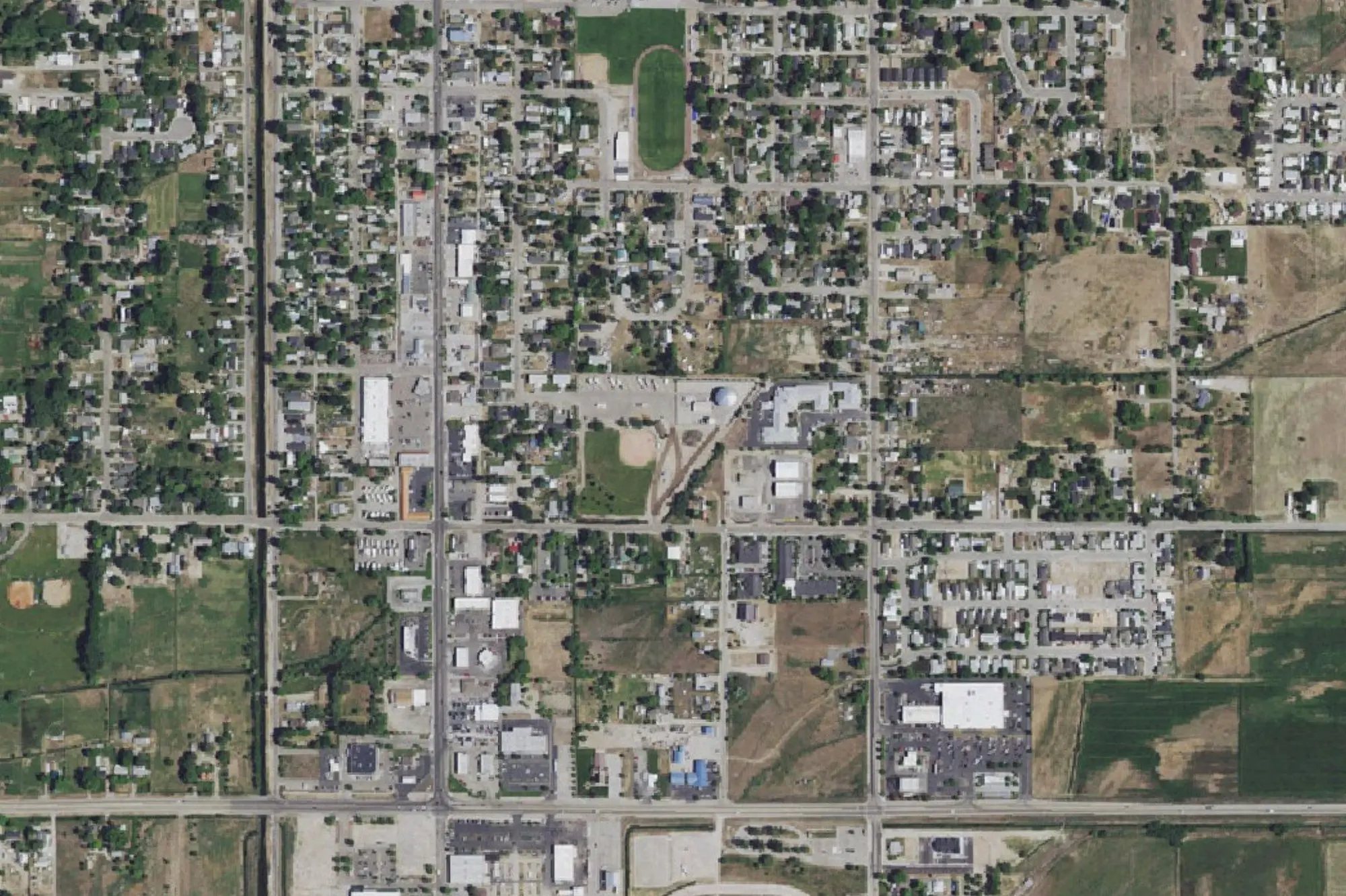 Aerial view of Hoppell Field Recreation Facility