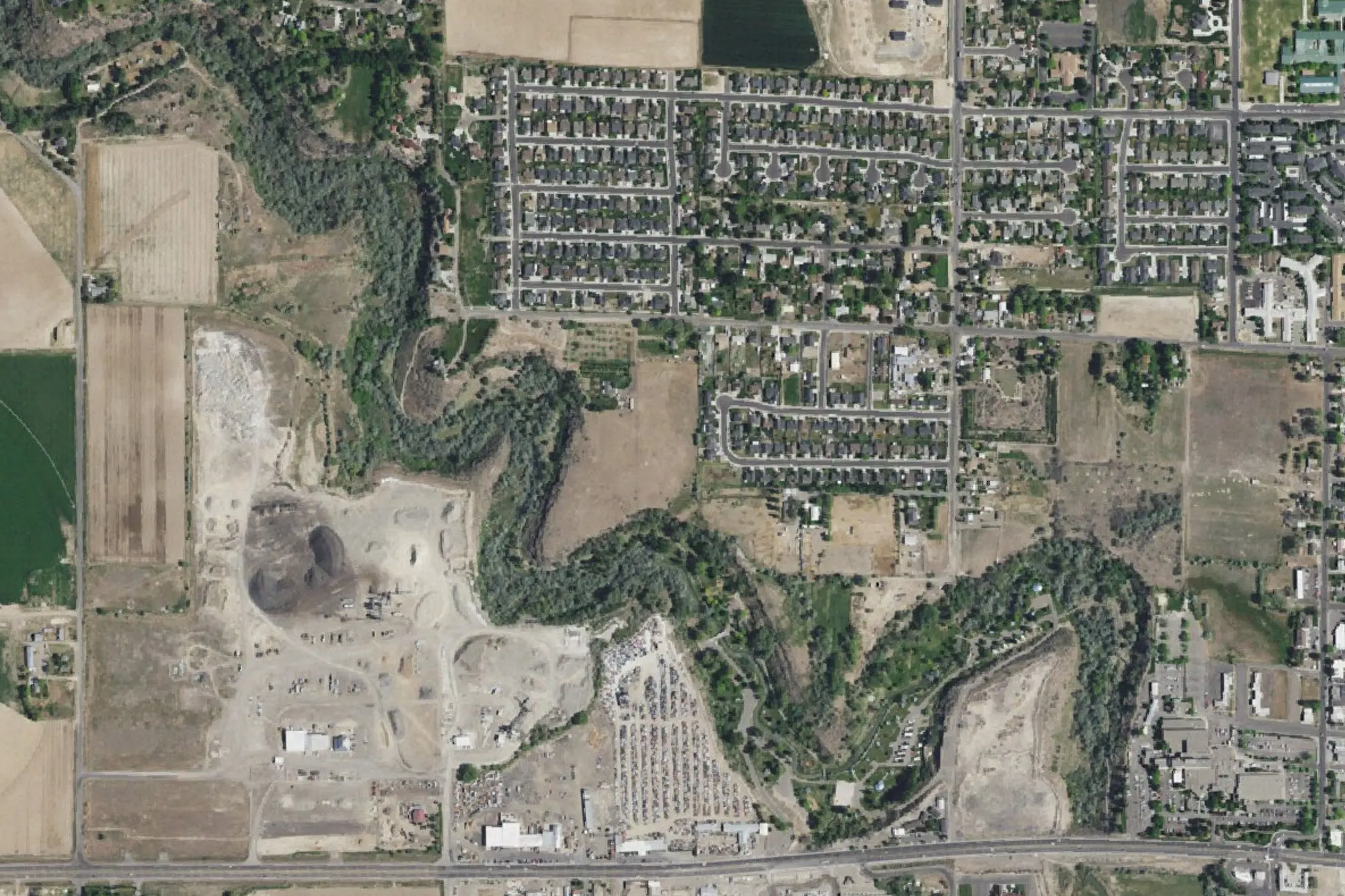 Aerial view of Rock Creek Canyon Parkway