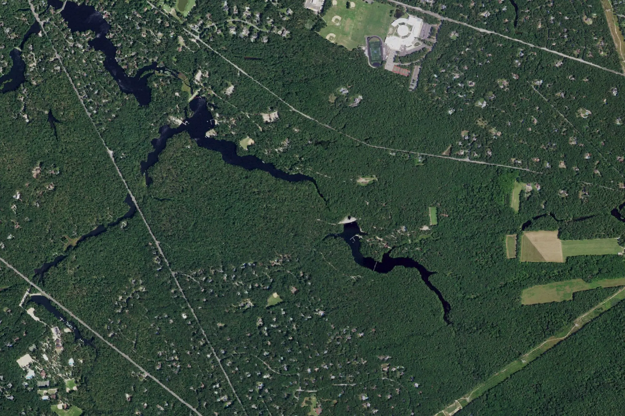 Aerial view of Burlington Co. Camps Acquisition