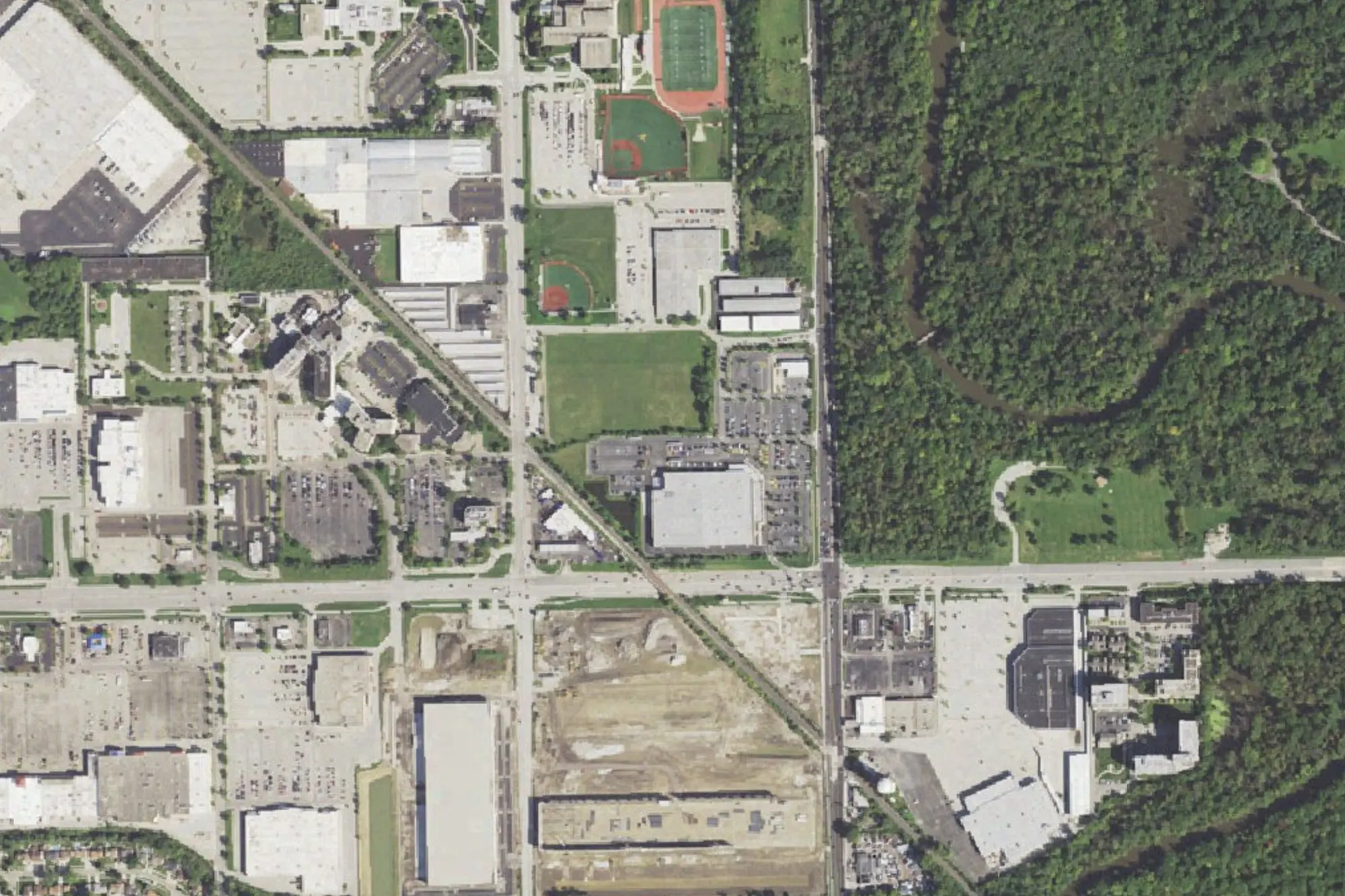 Aerial view of Kiddieland Park